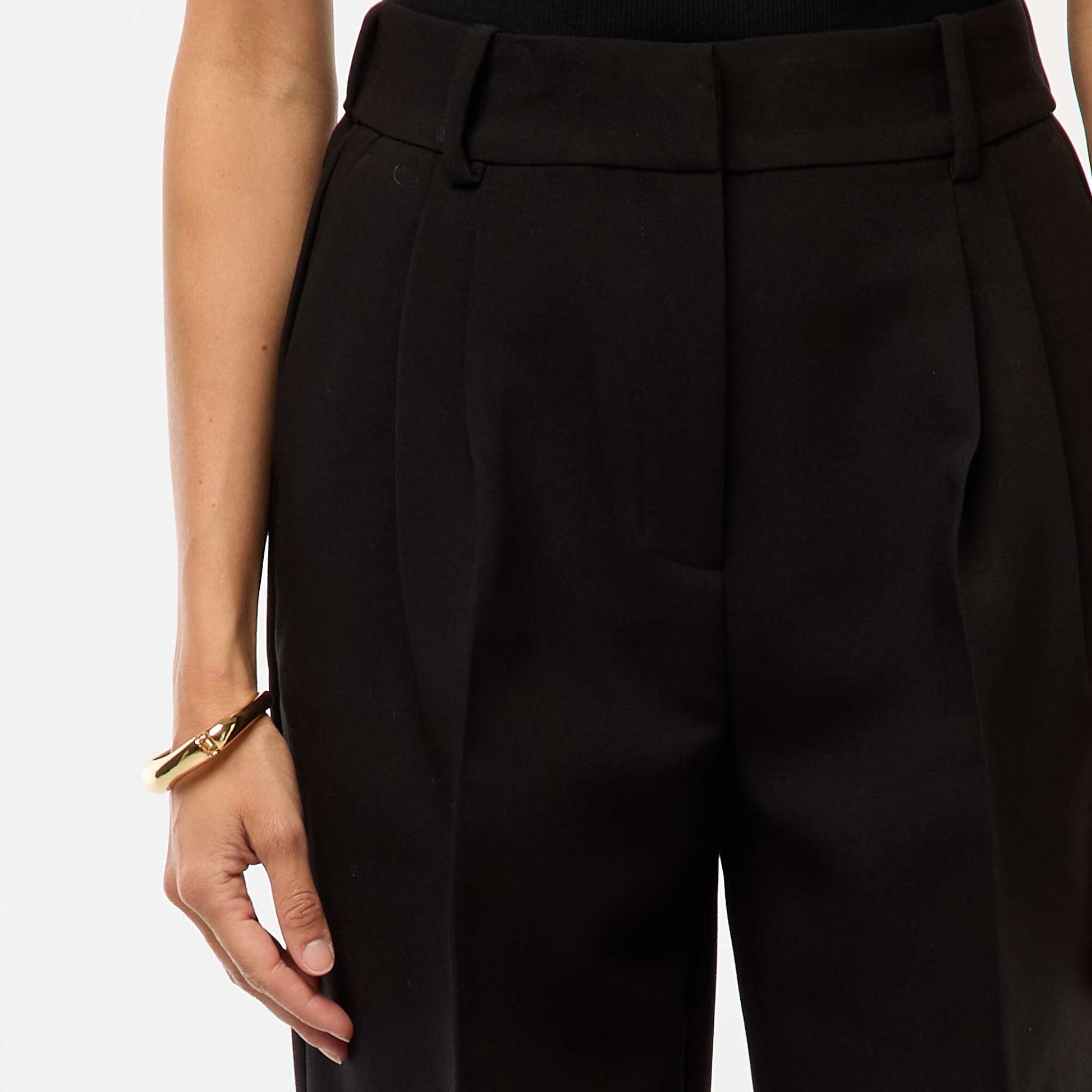 Pantalon carotte fluide NOIR