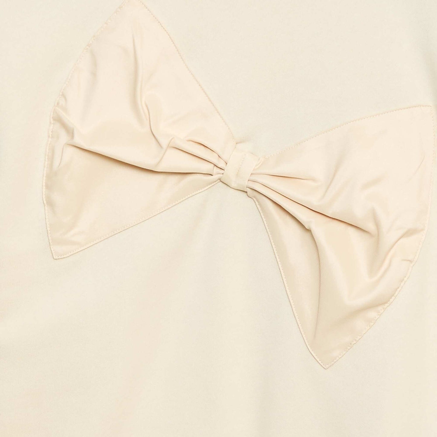 Sweat avec nœud en satin BEIGE