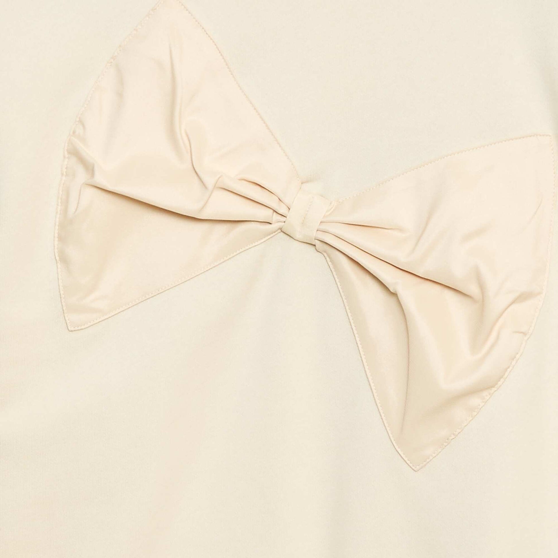 Sweat avec nœud en satin BEIGE