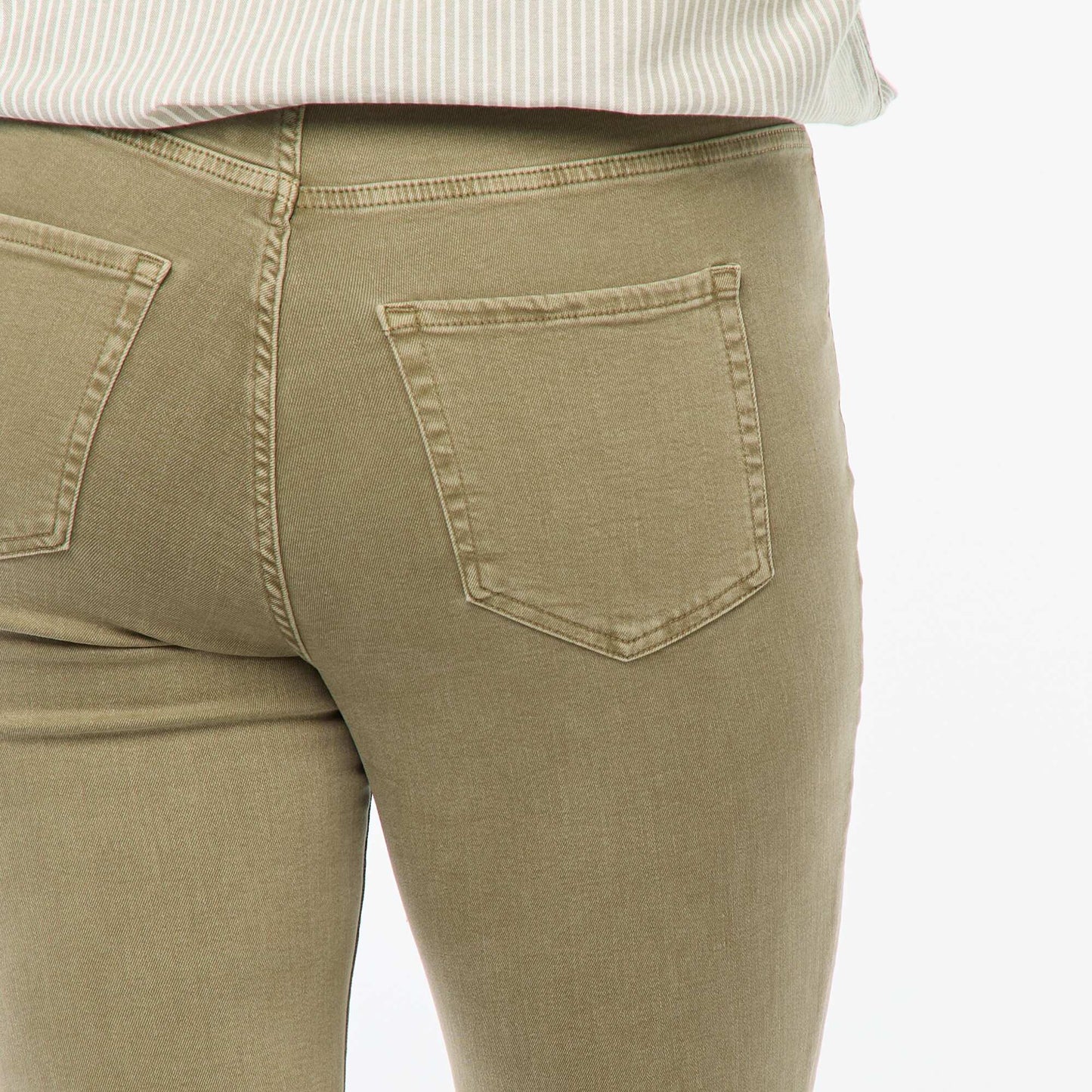 Pantalon skinny taille haute KAKI