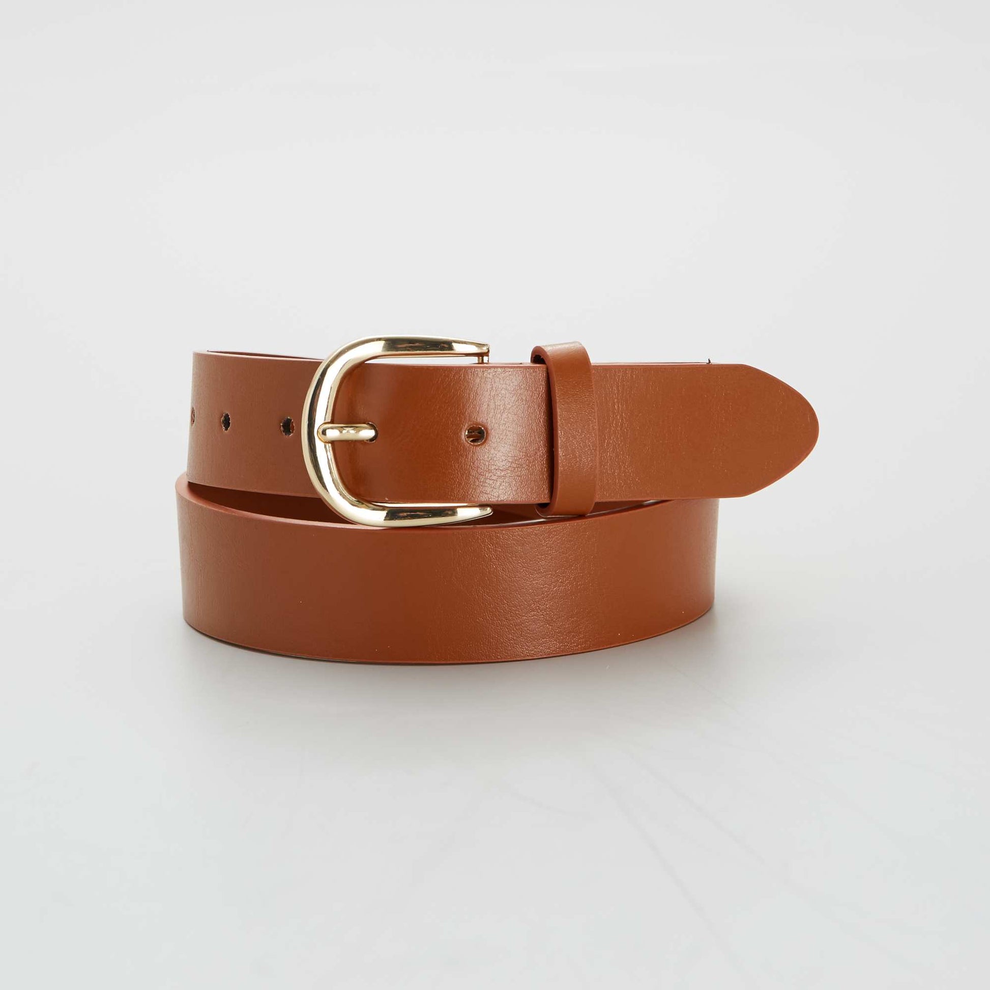 Ceinture unie basique MARRON