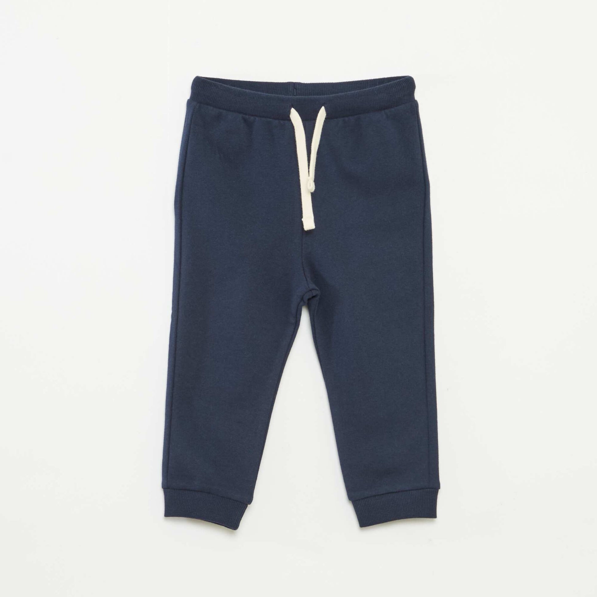 Pantalon en molleton léger avec taille élastiquée BEIGE
