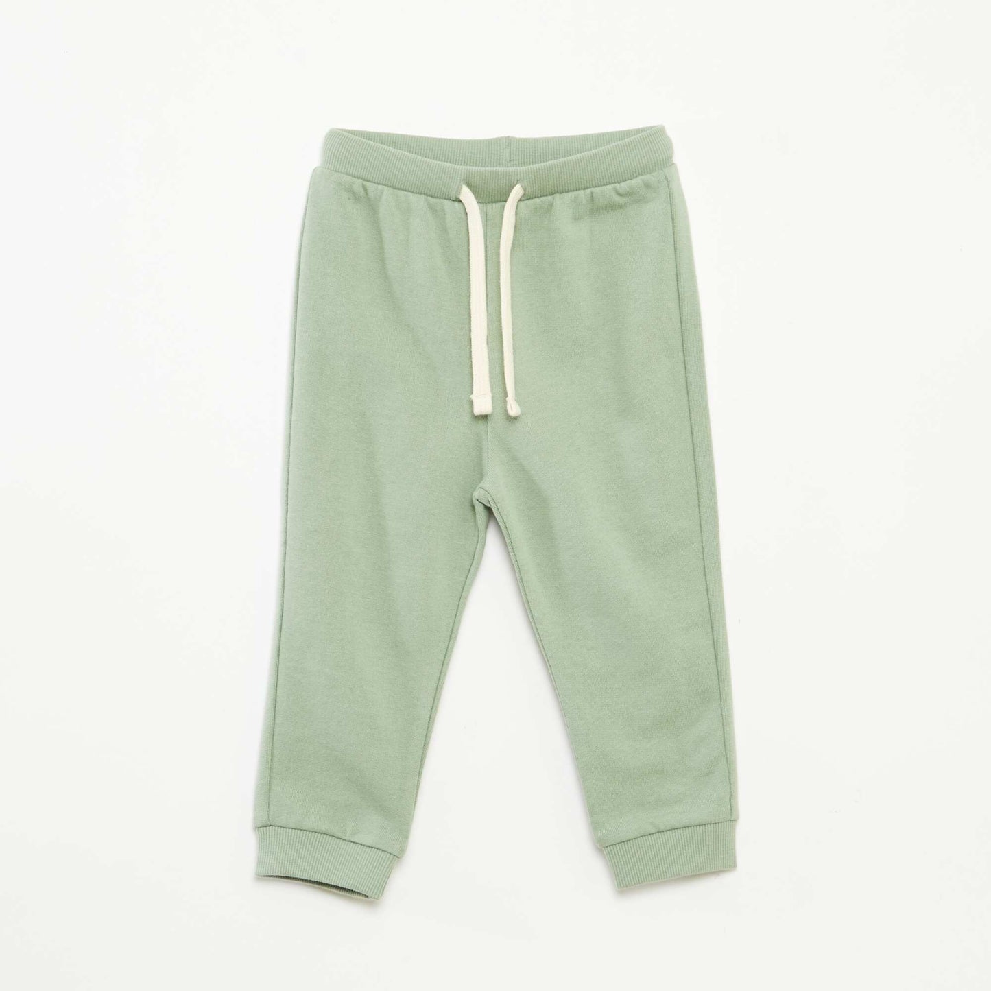 Pantalon en molleton léger avec taille élastiquée BEIGE