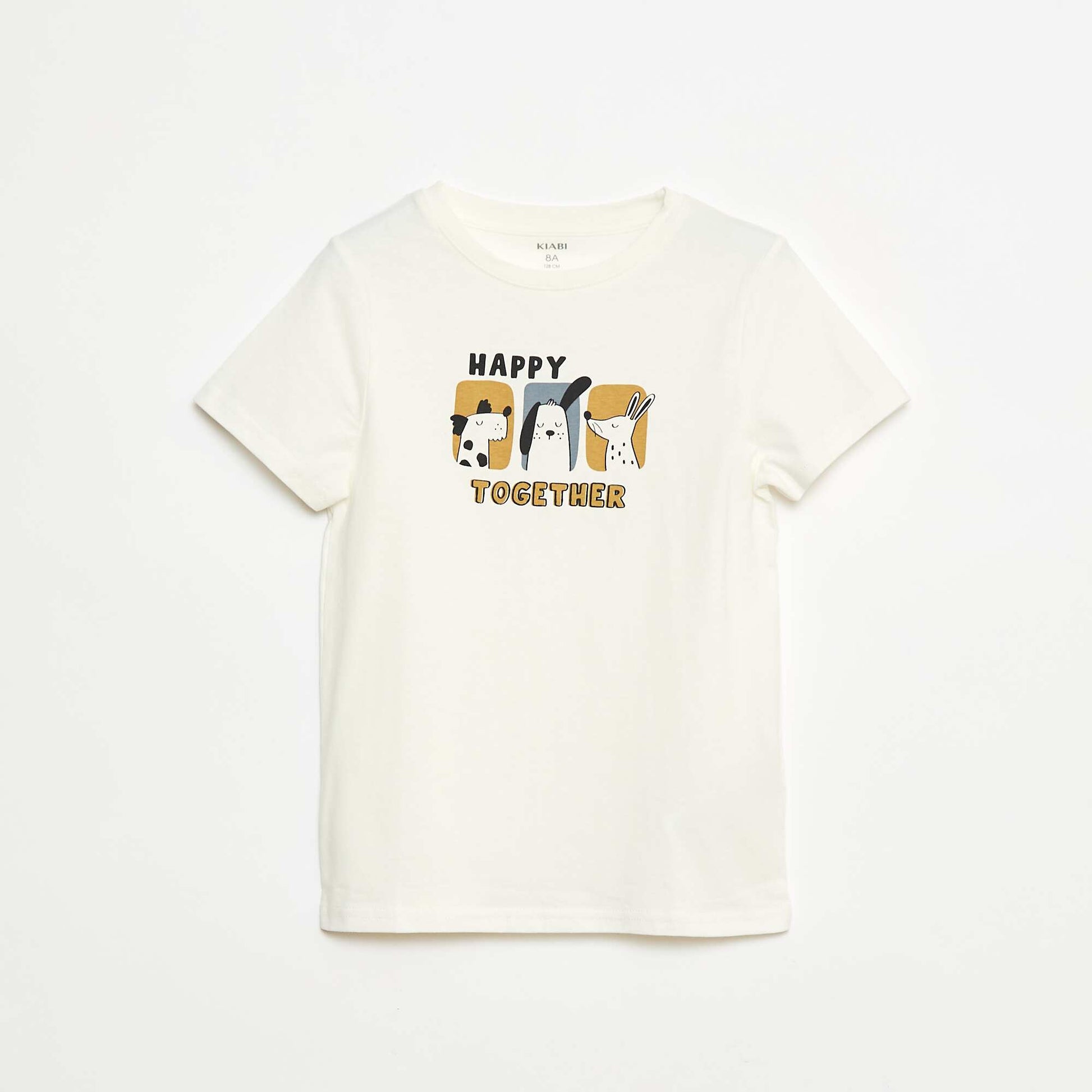 Lot de 3 tee-shirts style 'chien' BEIGE
