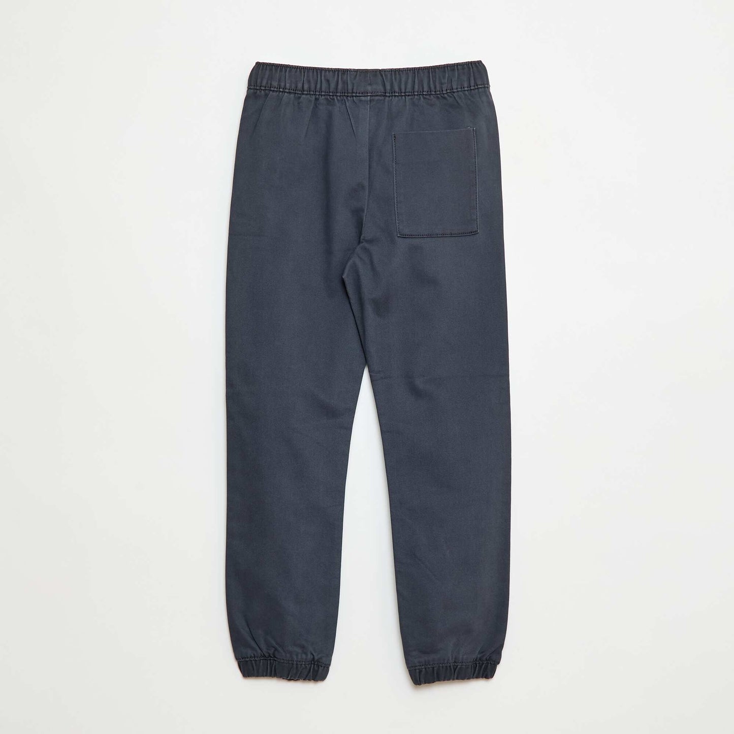 Pantalon élastiqué en coton NOIR