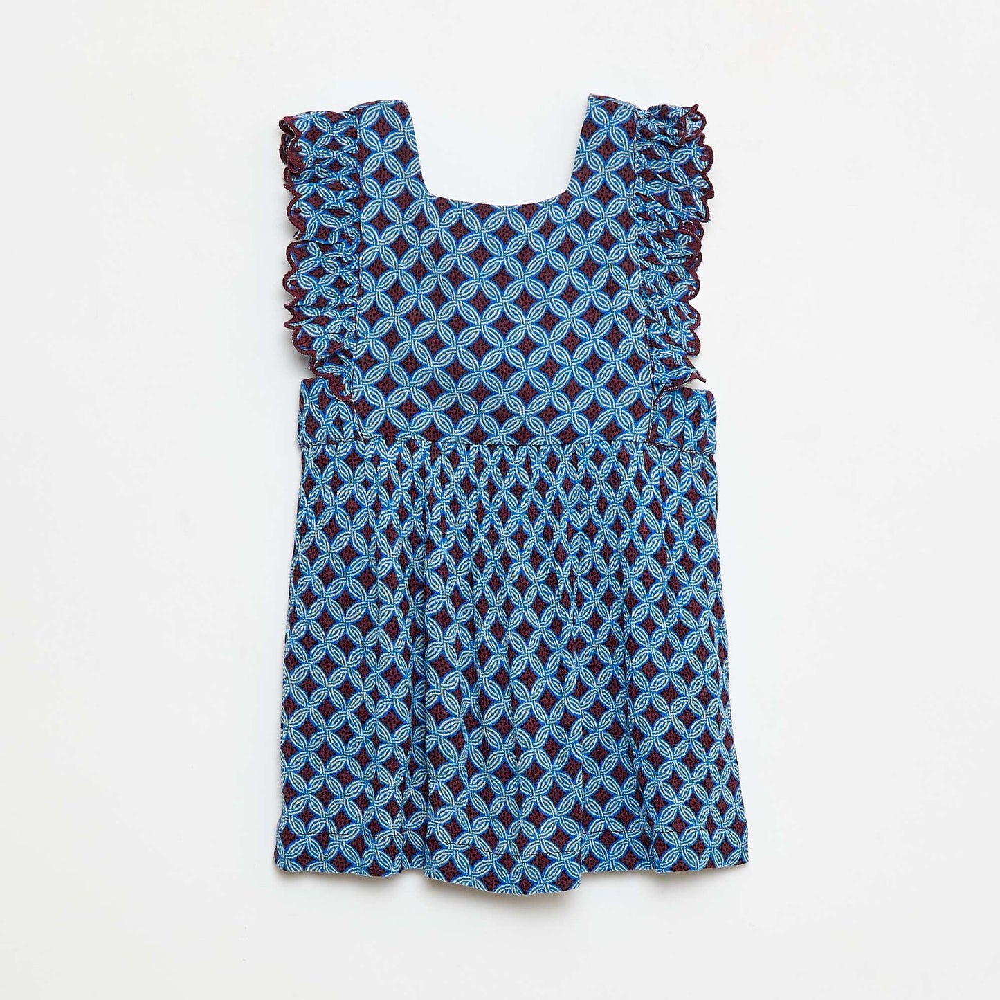 Robe volantée en coton wax VIOLET