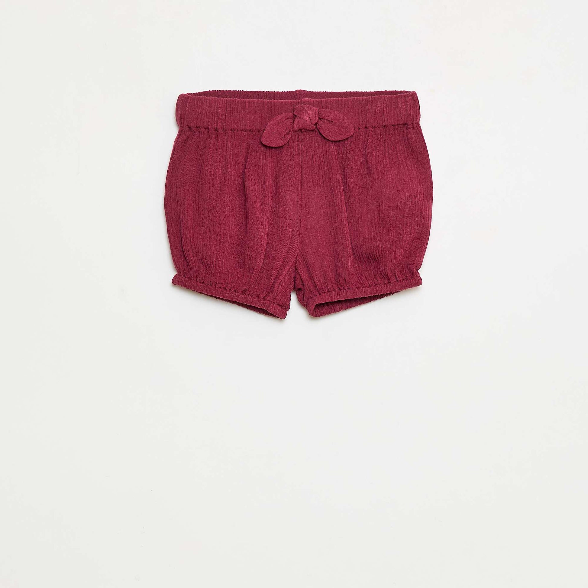 Short sarouel uni ROUGE