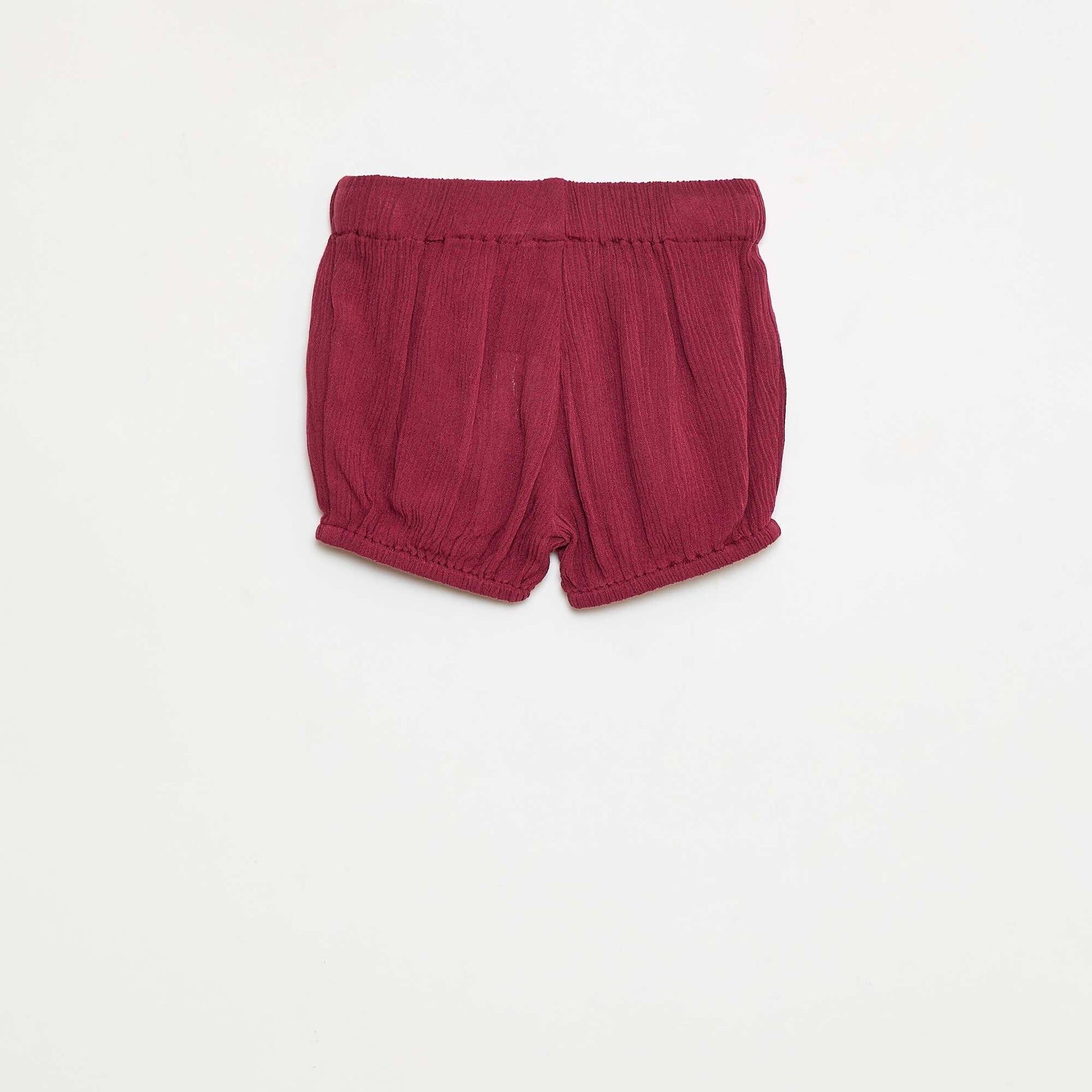 Short sarouel uni ROUGE