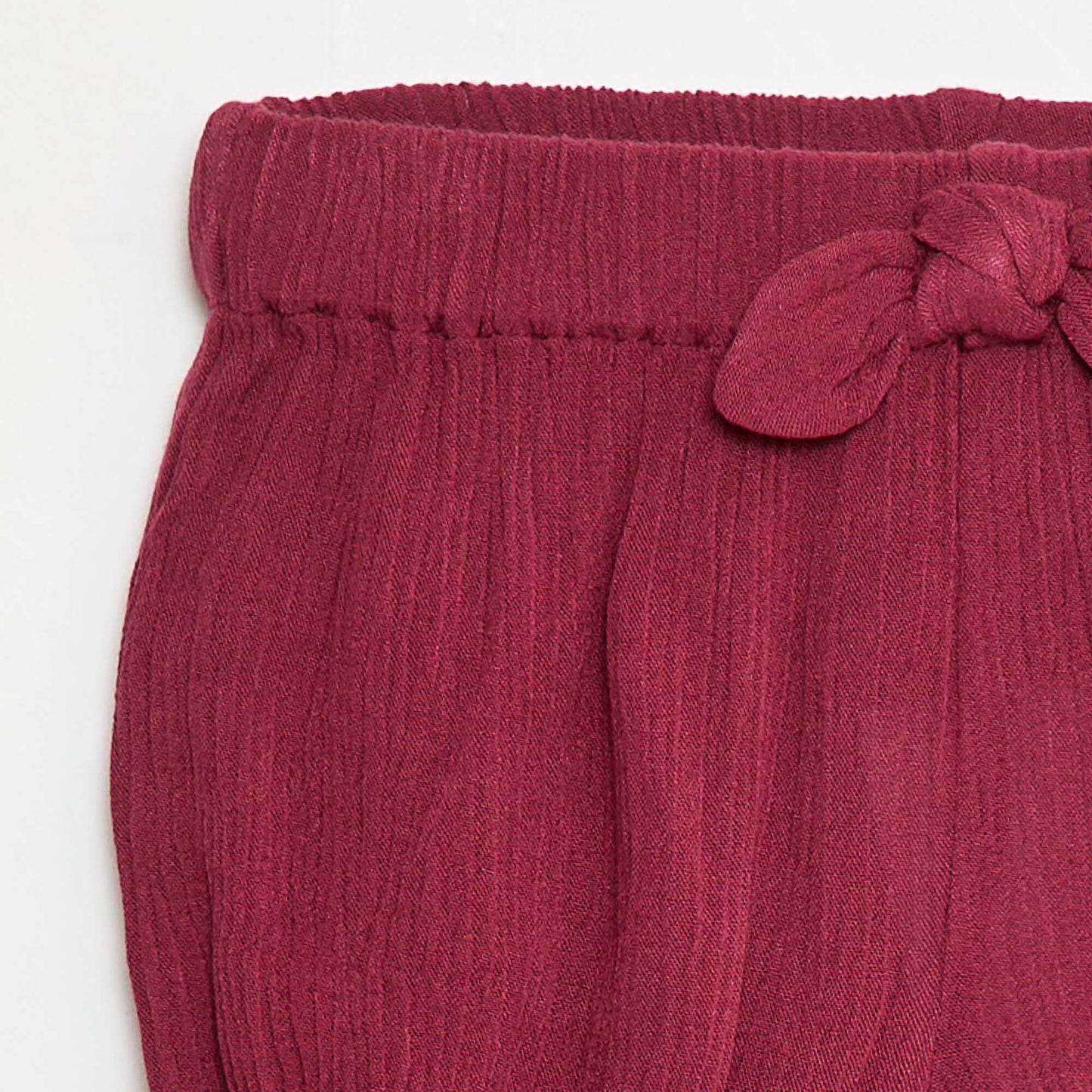 Short sarouel uni ROUGE