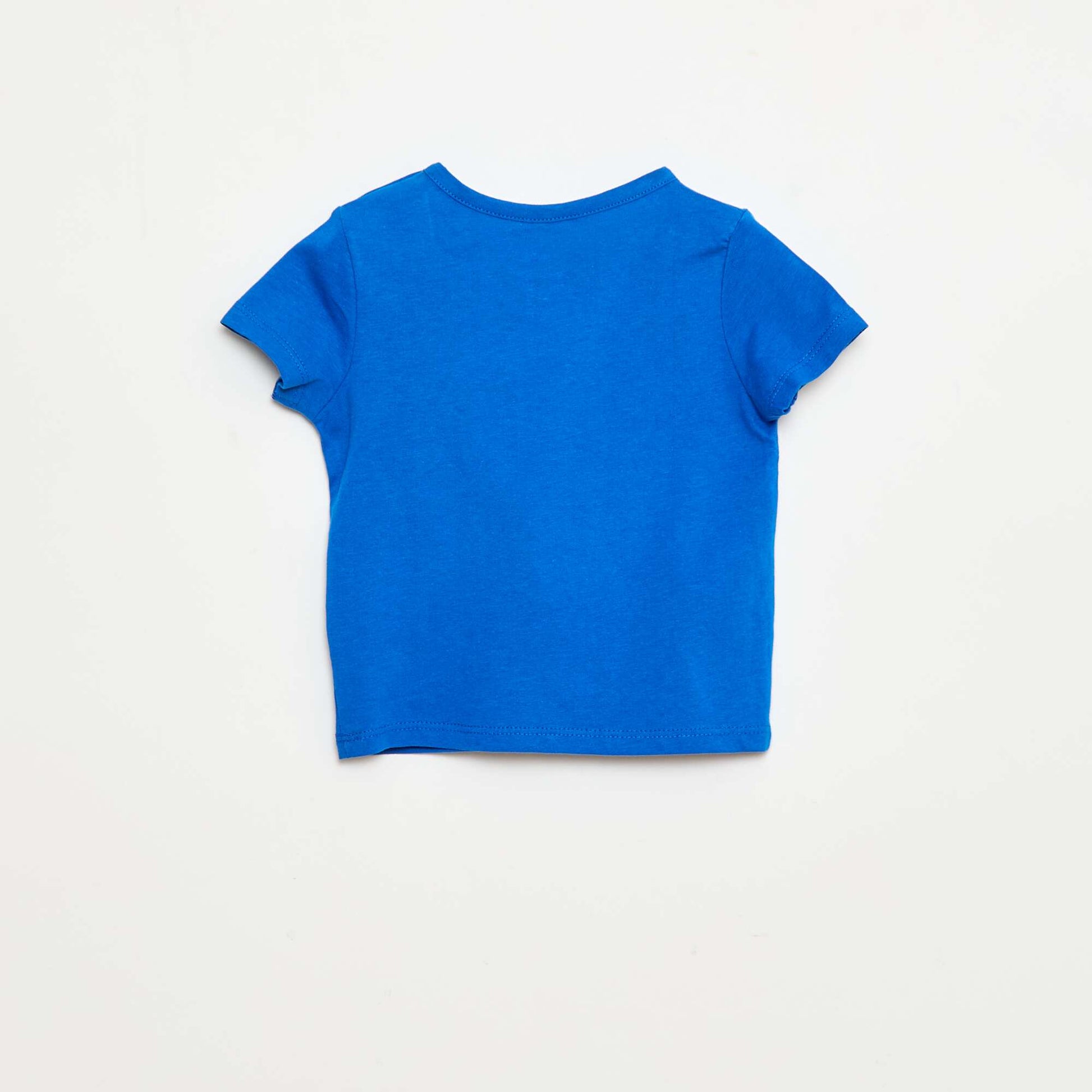 T-shirt en jersey avec poche imprimée BLEU