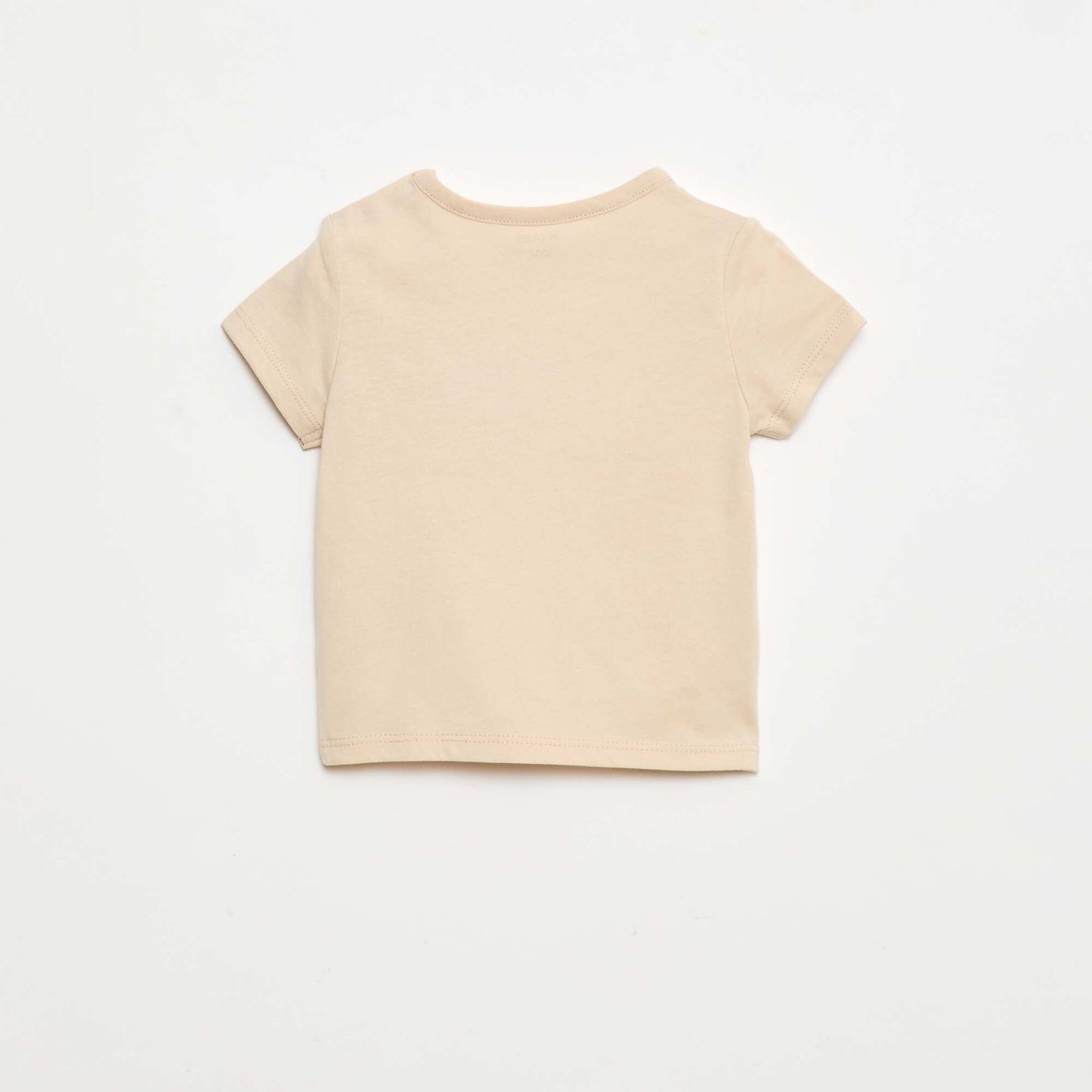 T-shirt en jersey avec poche imprimée BEIGE