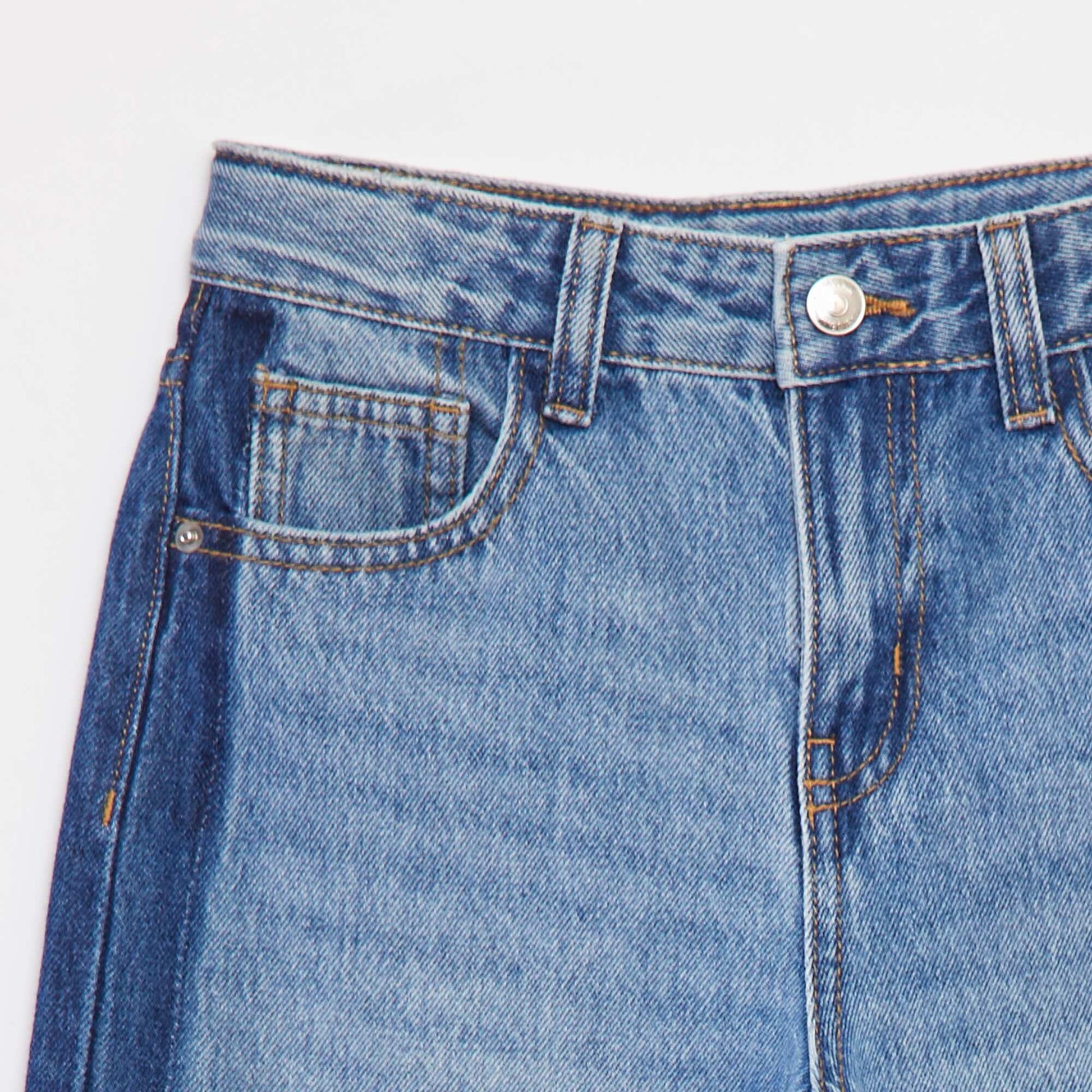 Jean wide leg avec bande contrastante BLEU