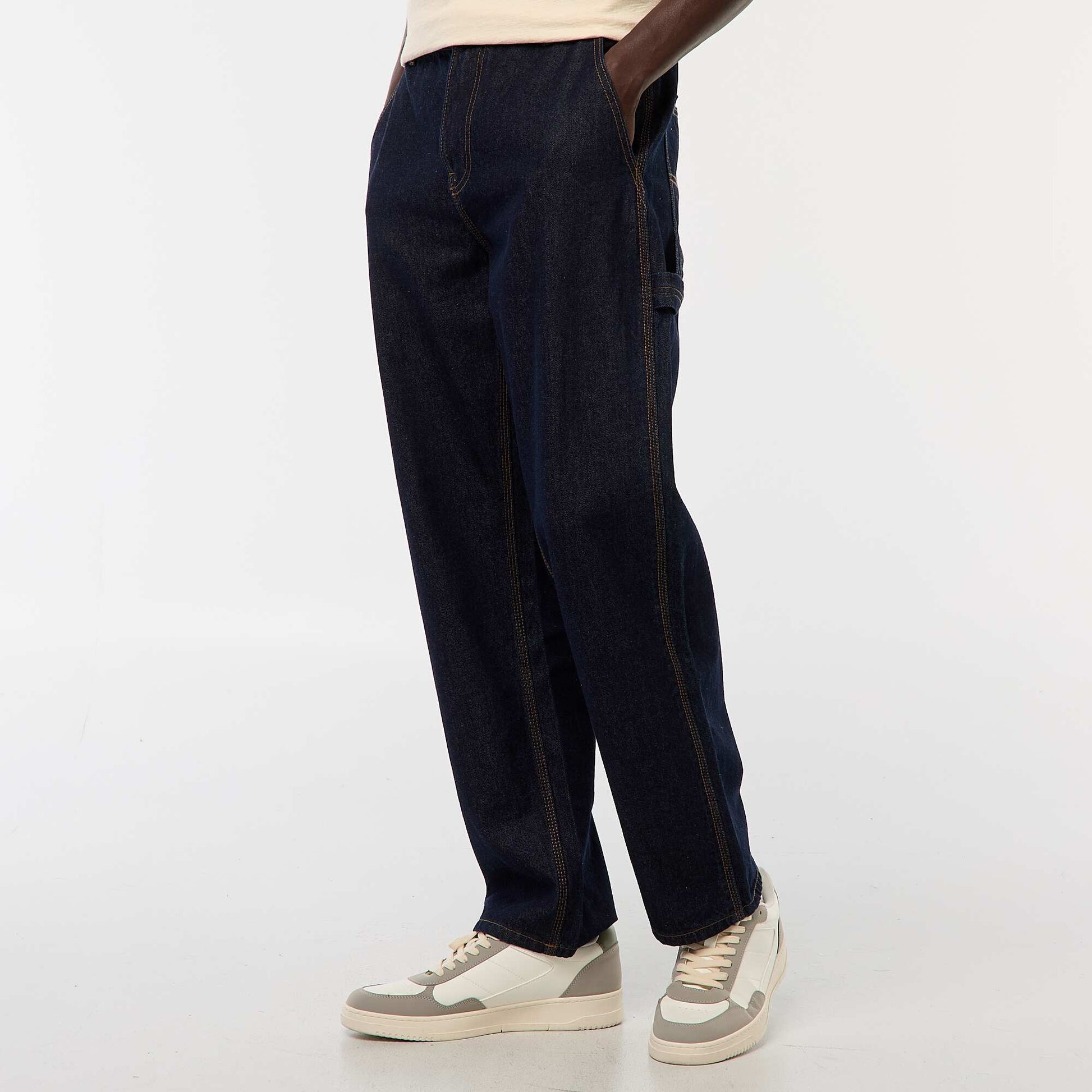 Pantalon en denim style Carpenter BLEU