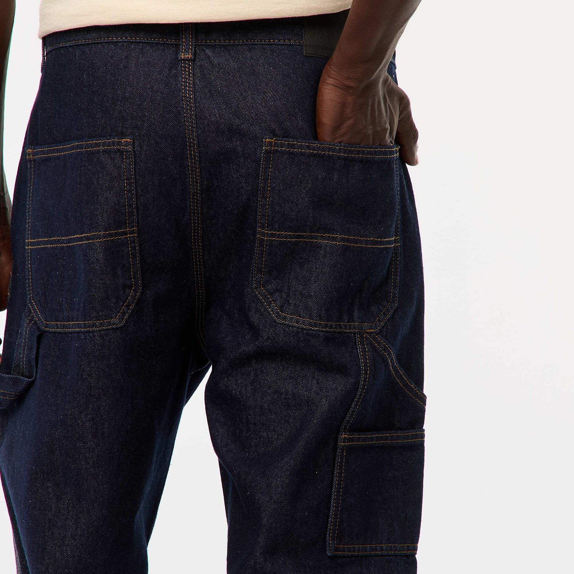 Pantalon en denim style Carpenter BLEU