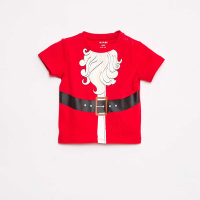 T-shirt imprimé 'Noël' en jersey coton ROUGE