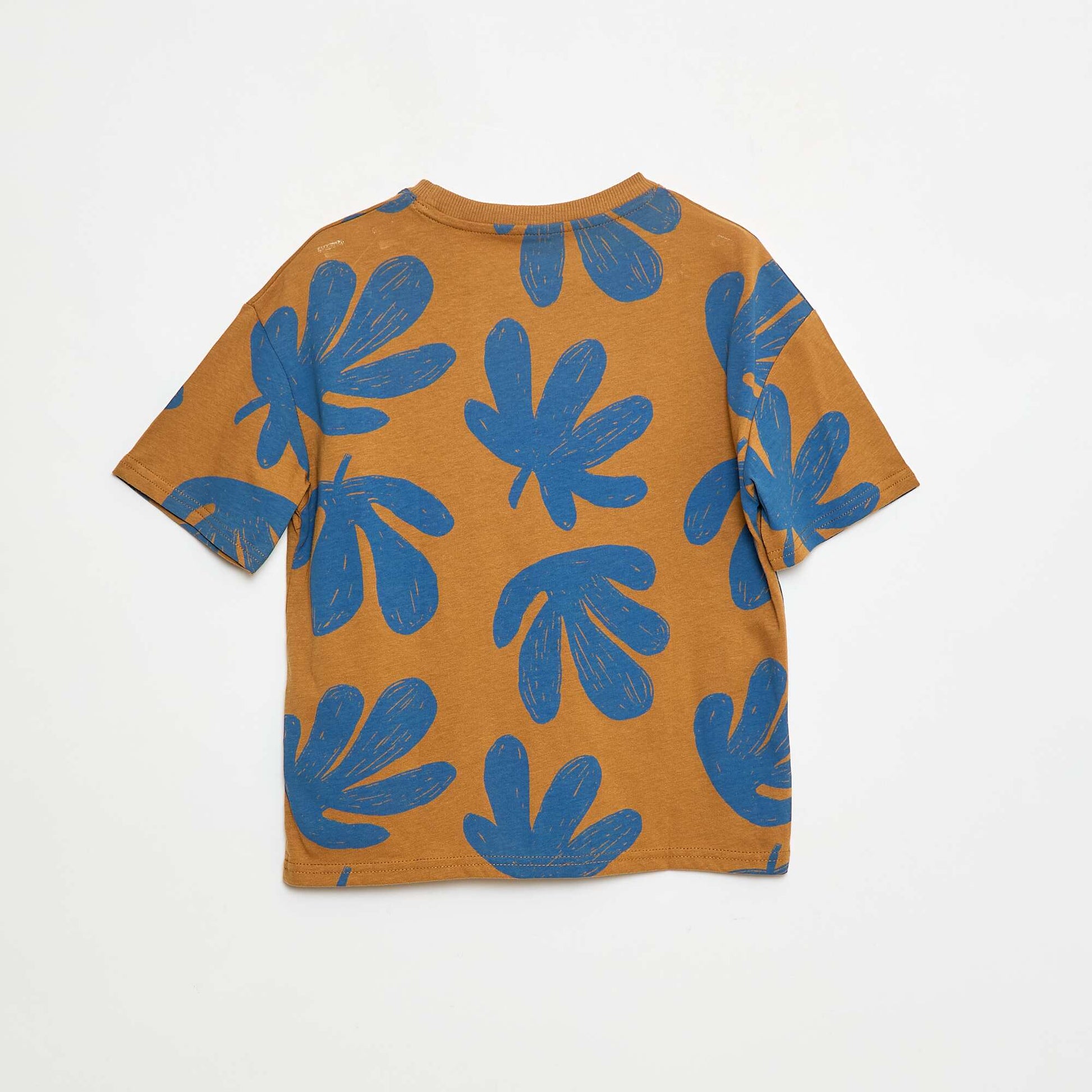 T-shirt imprimé à manches courtes MARRON