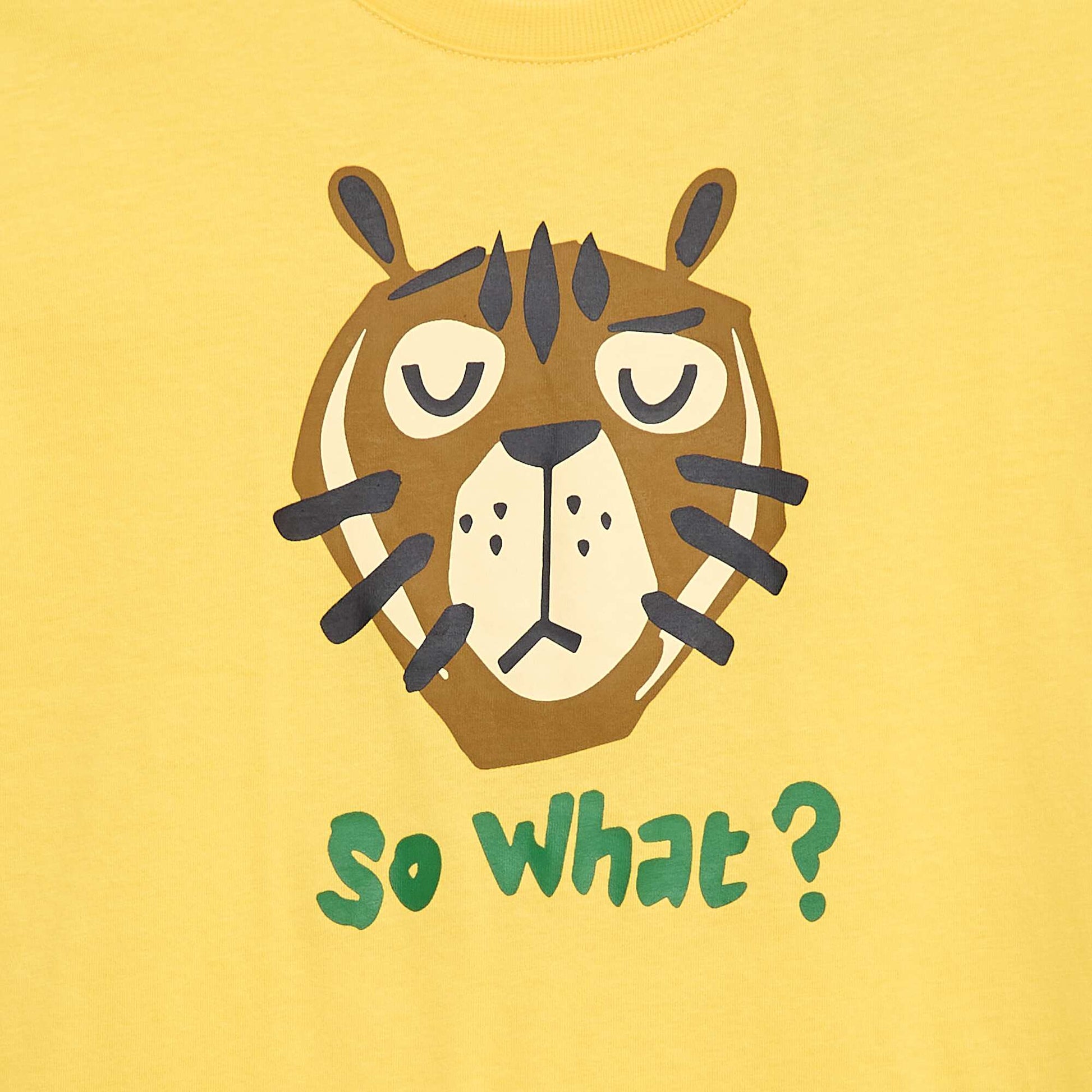 T-shirt imprimé à manches courtes JAUNE