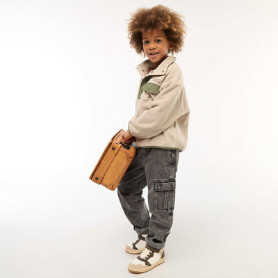 Pantalon multipoche élastiqué GRIS FONCé