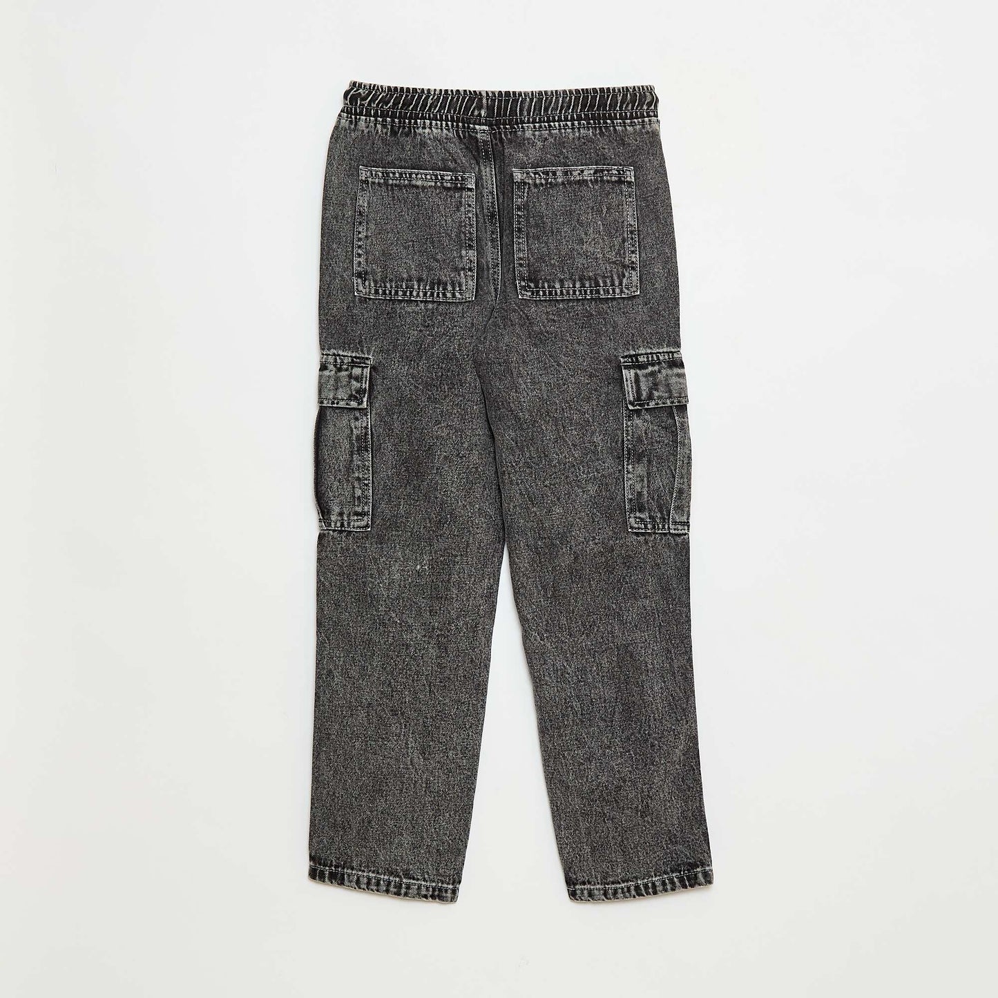 Pantalon multipoche élastiqué GRIS FONCé