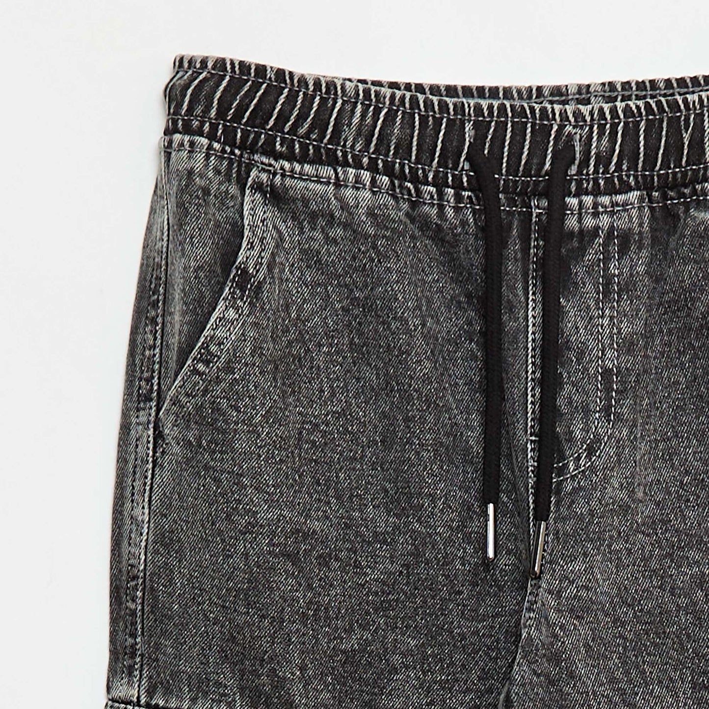 Pantalon multipoche élastiqué GRIS FONCé