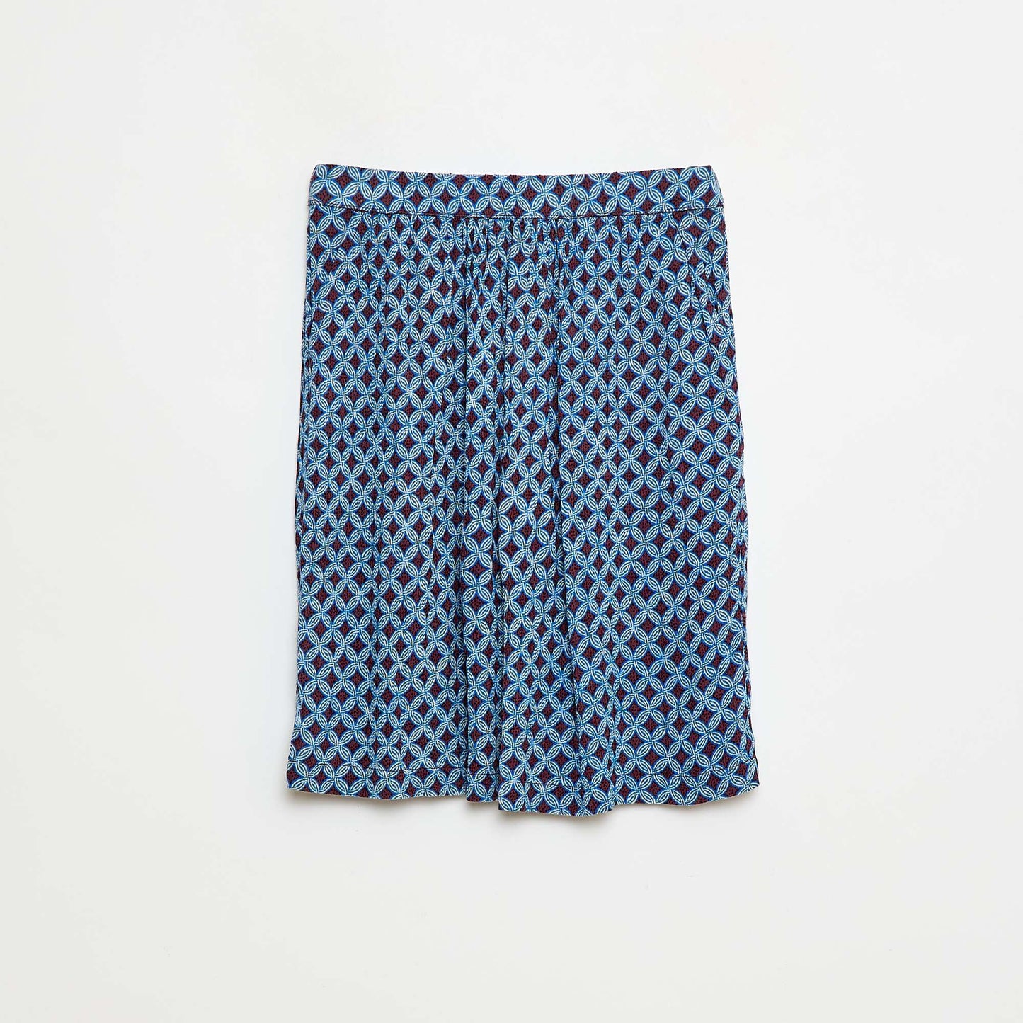 Jupe évasée légère motif wax VIOLET
