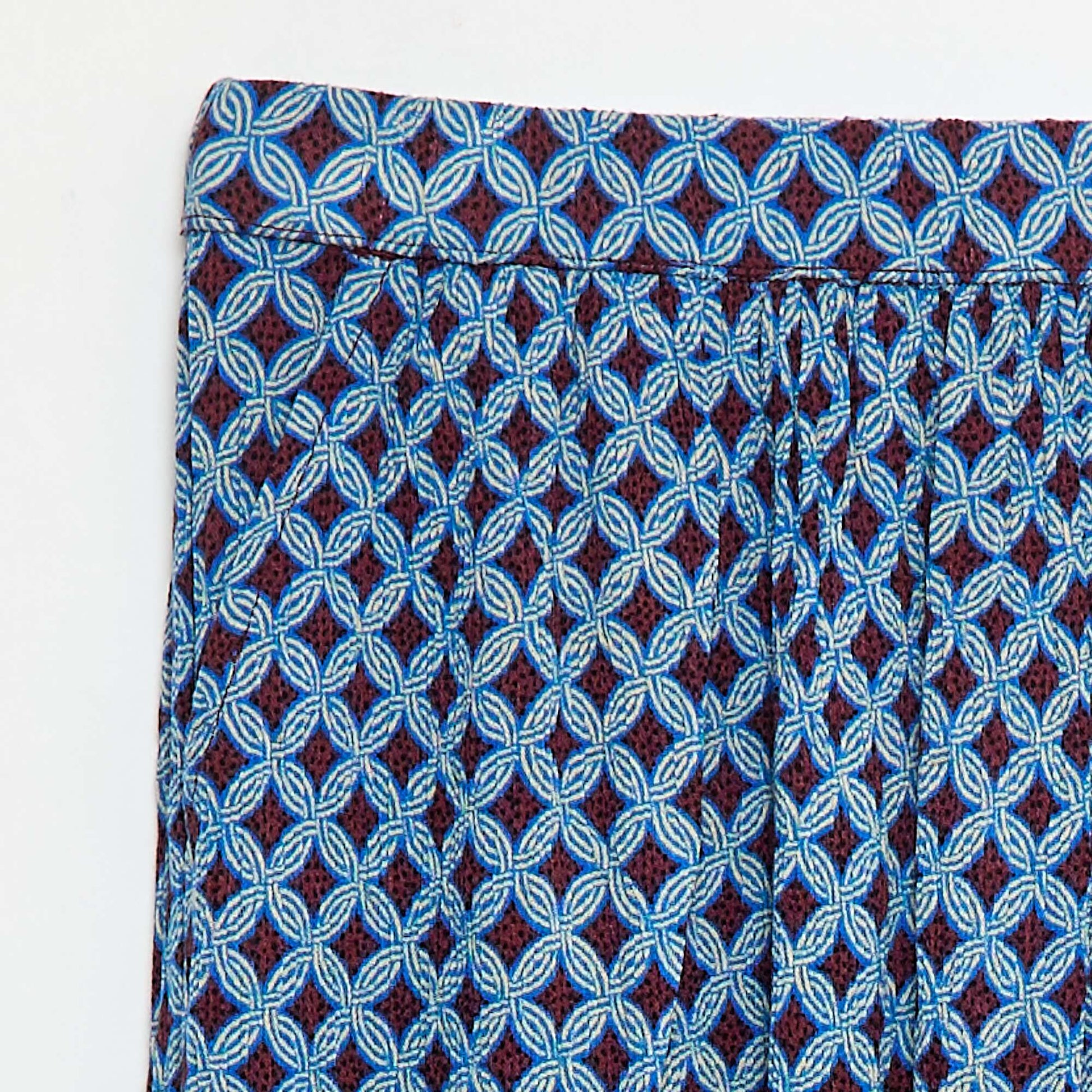 Jupe évasée légère motif wax VIOLET