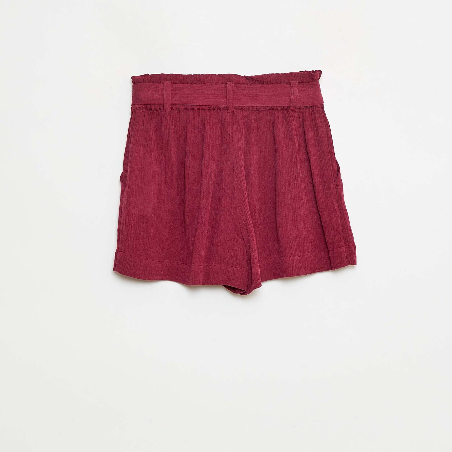 Short léger avec nœud uni ROUGE