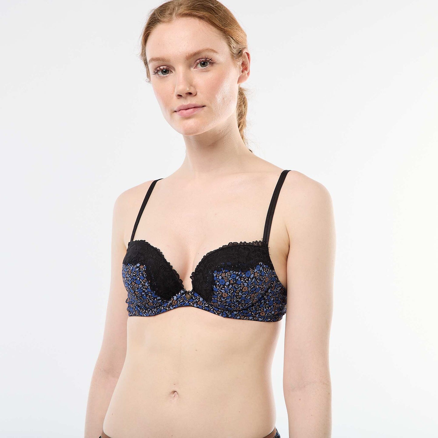 Soutien-gorge en microfibre imprimé BLEU