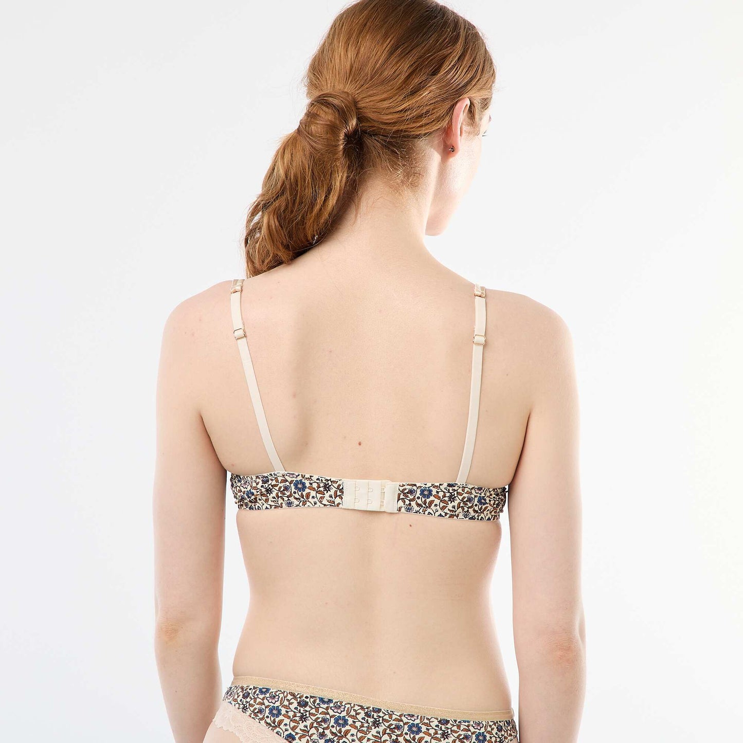 Soutien-gorge en microfibre imprimé BLANC