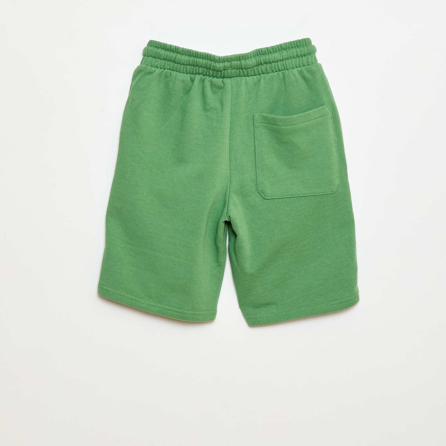 Bermuda uni en coton VERT