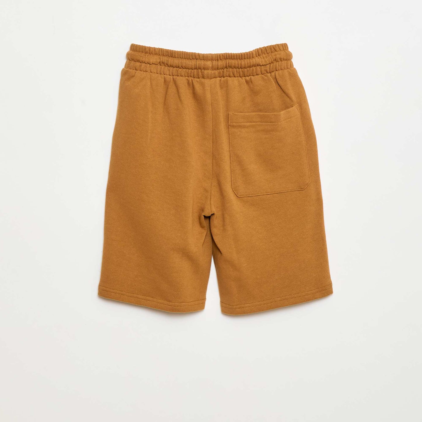 Bermuda uni en coton MARRON