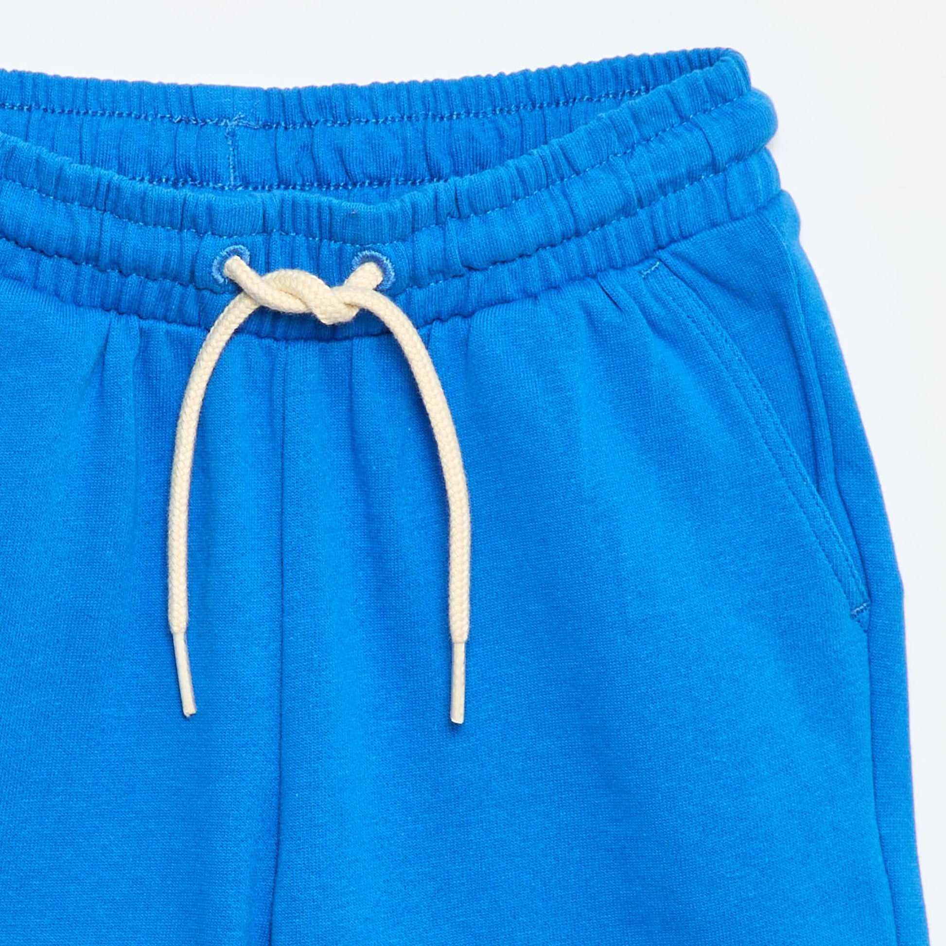 Bermuda uni en coton BLEU