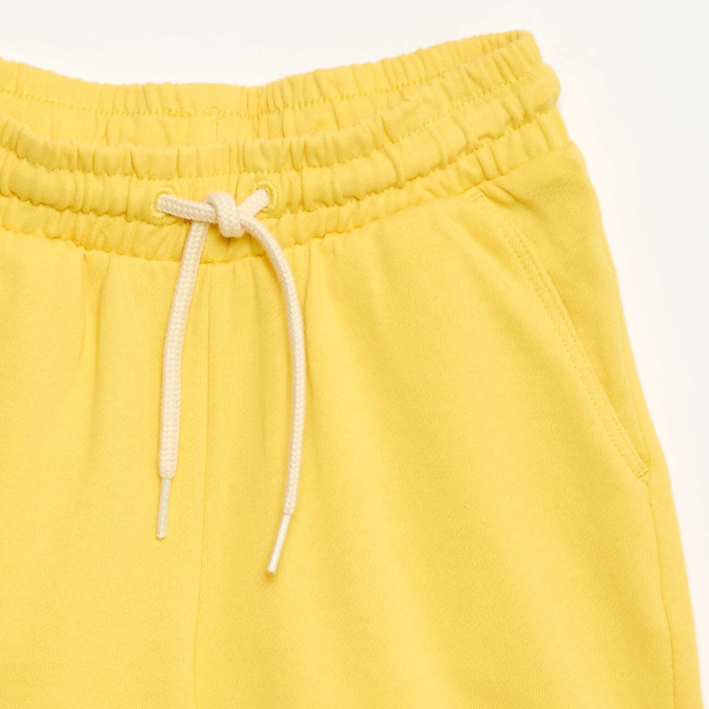 Bermuda uni en coton JAUNE