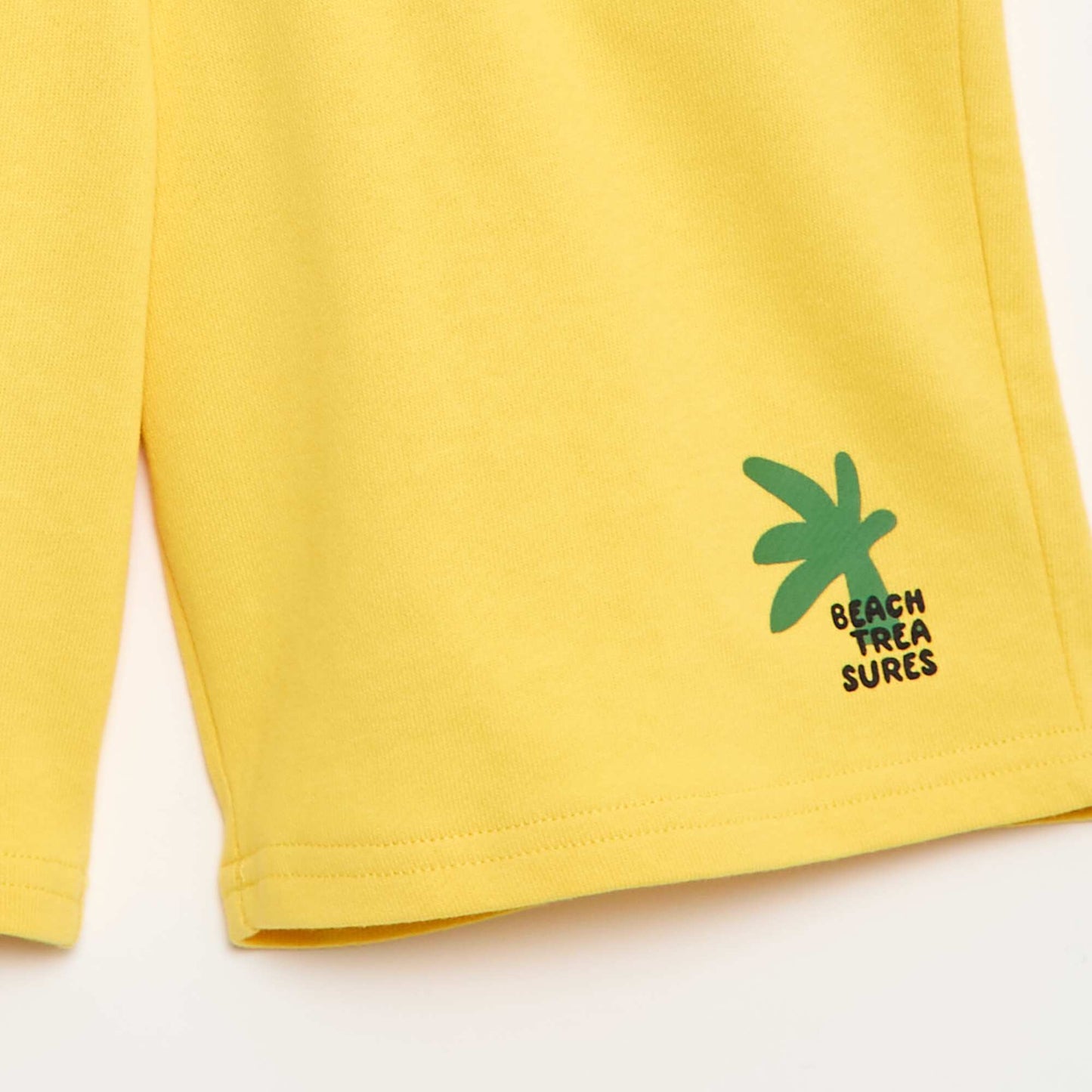 Bermuda uni en coton JAUNE