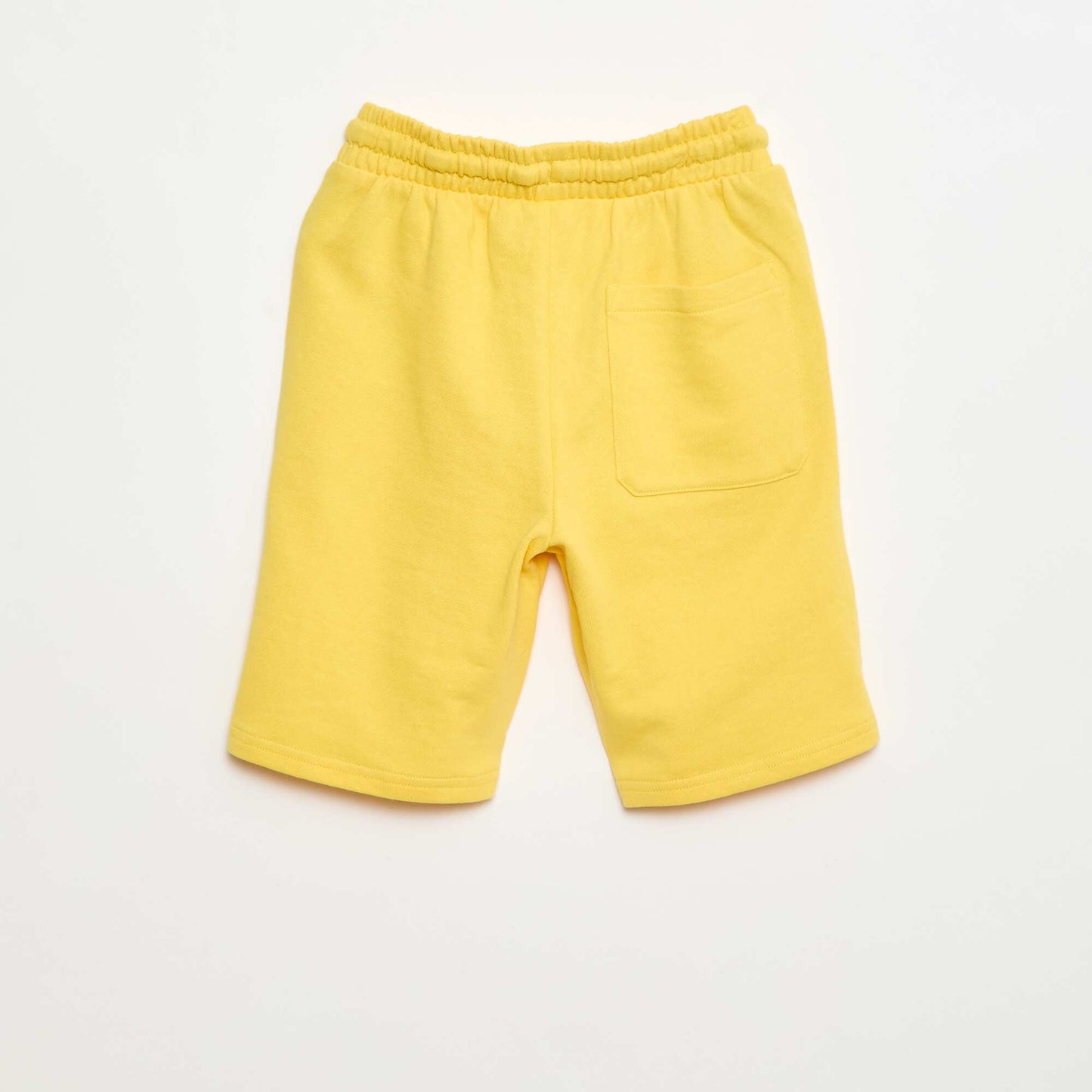 Bermuda uni en coton JAUNE