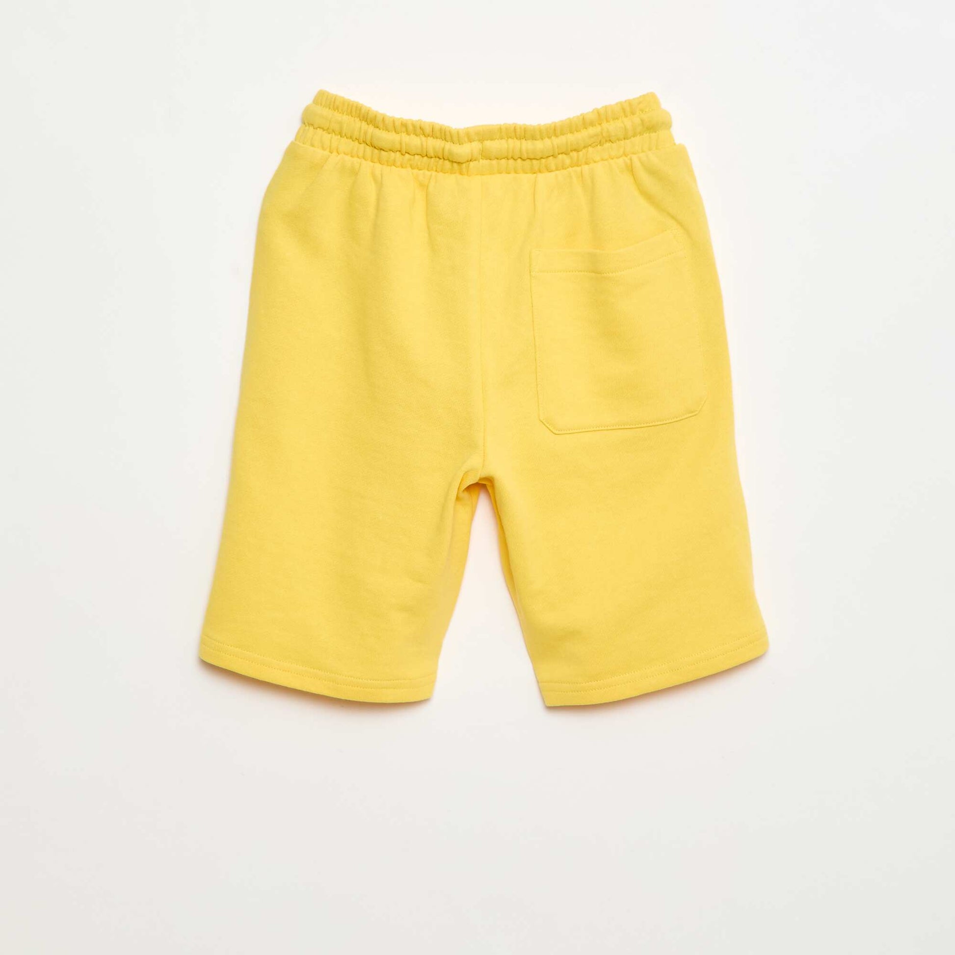Bermuda uni en coton JAUNE