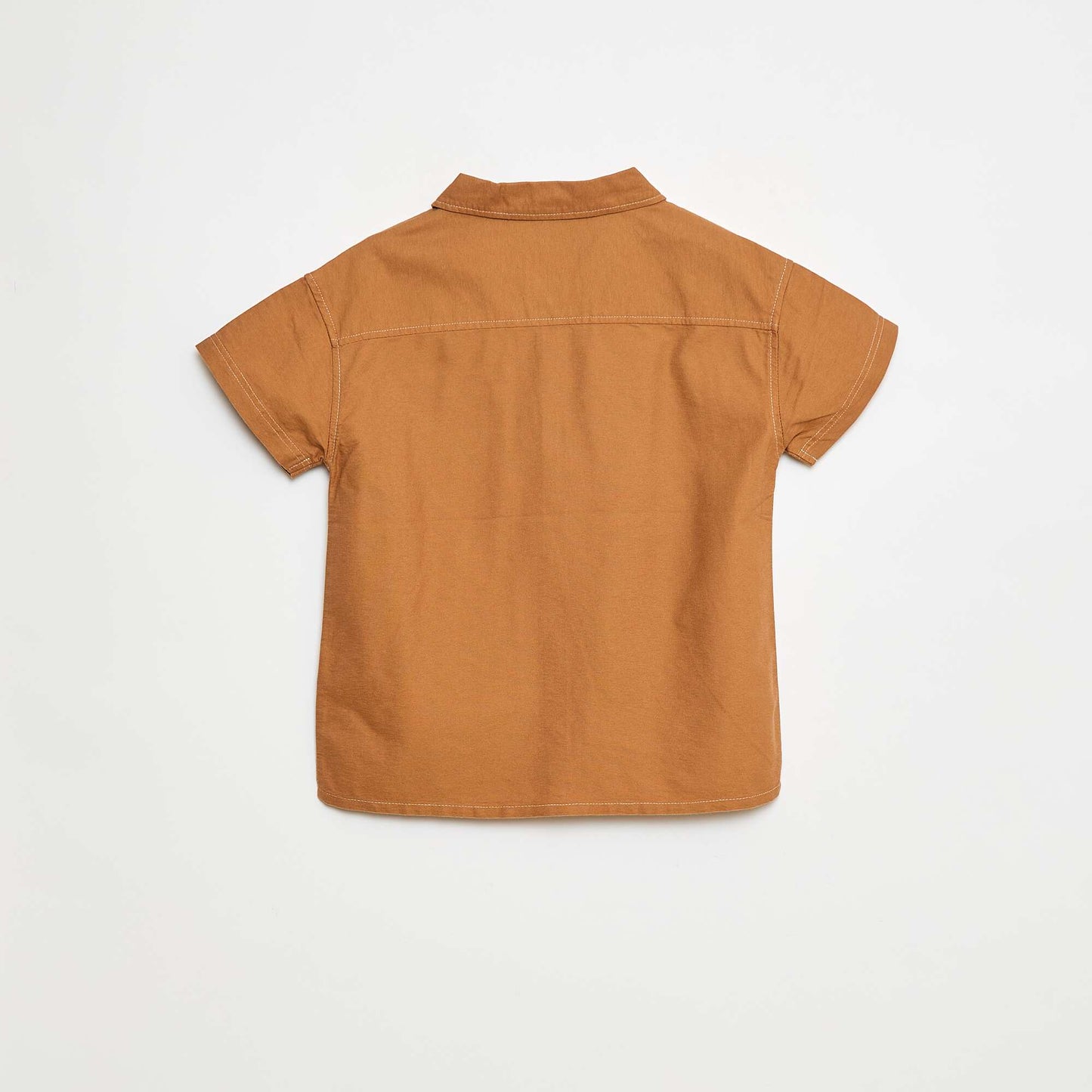 Chemise regular oxford en coton uni MARRON