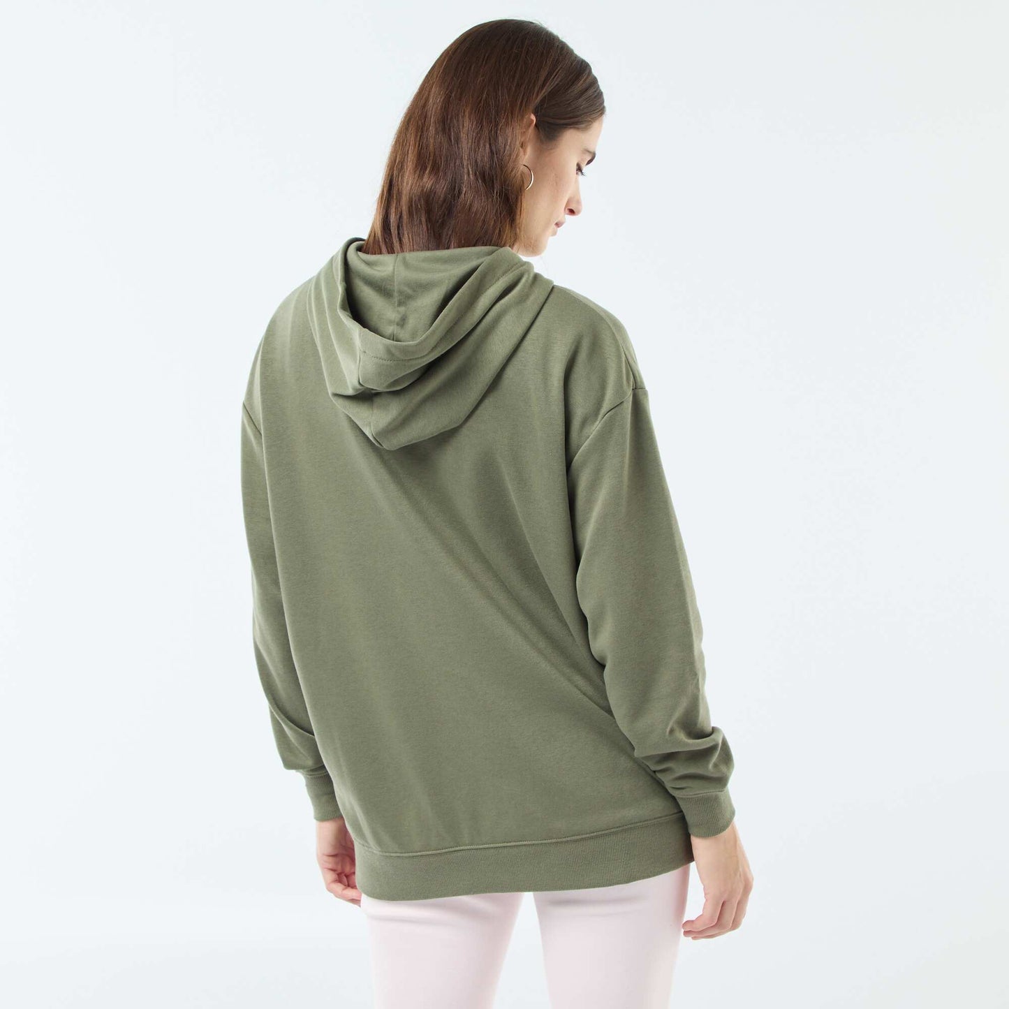 Gilet à capuche uni VERT