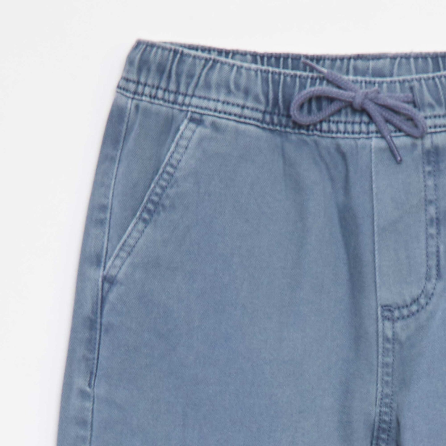 Pantalon multipoches avec ceinture élastiquée BLEU