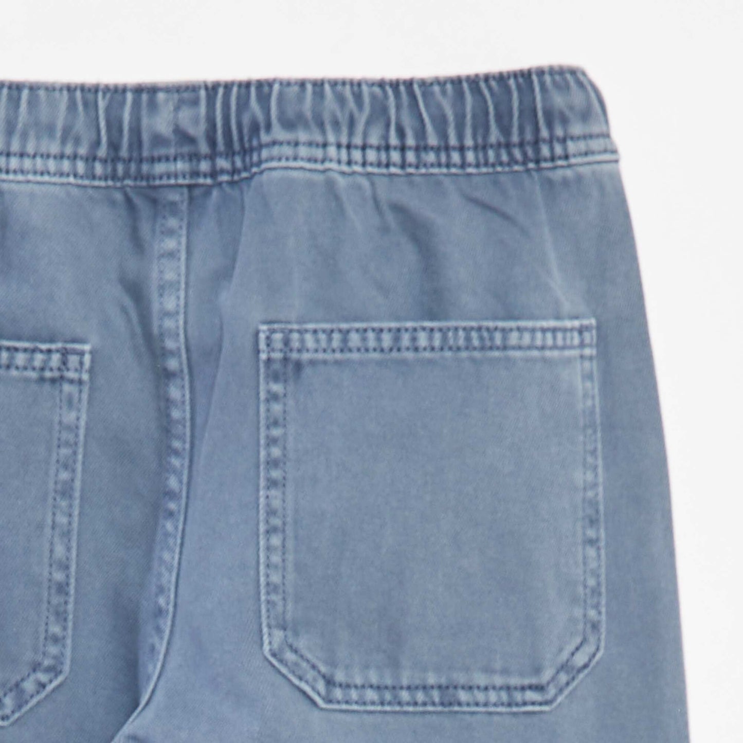 Pantalon multipoches avec ceinture élastiquée BLEU