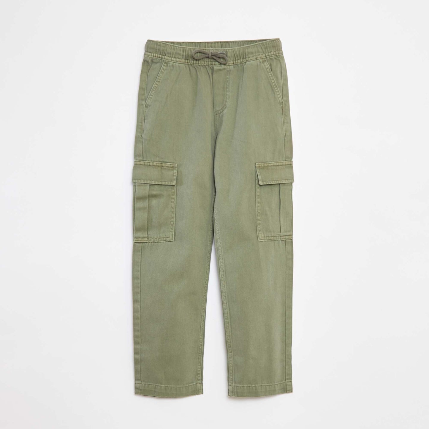 Pantalon multipoches avec ceinture élastiquée VERT