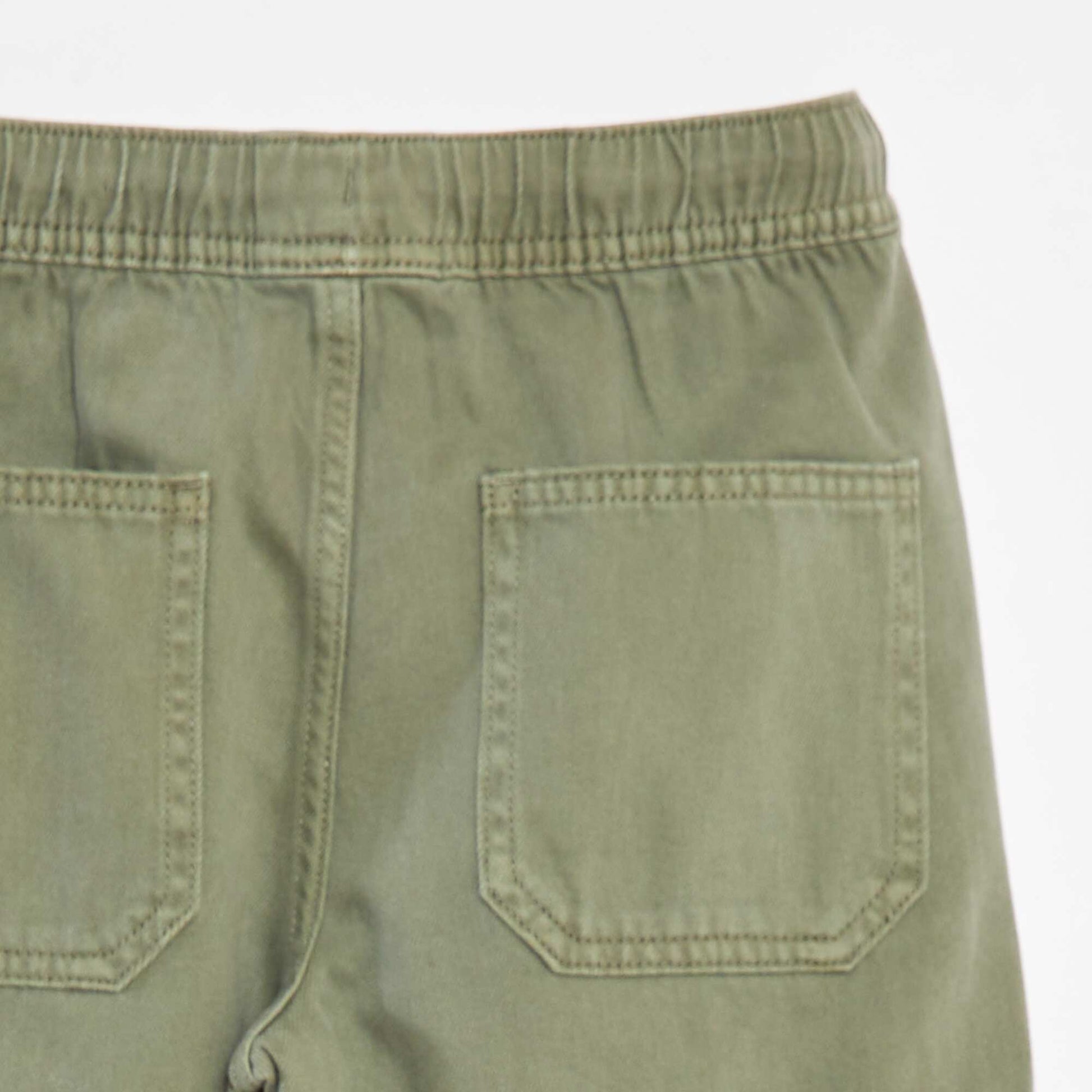 Pantalon multipoches avec ceinture élastiquée VERT