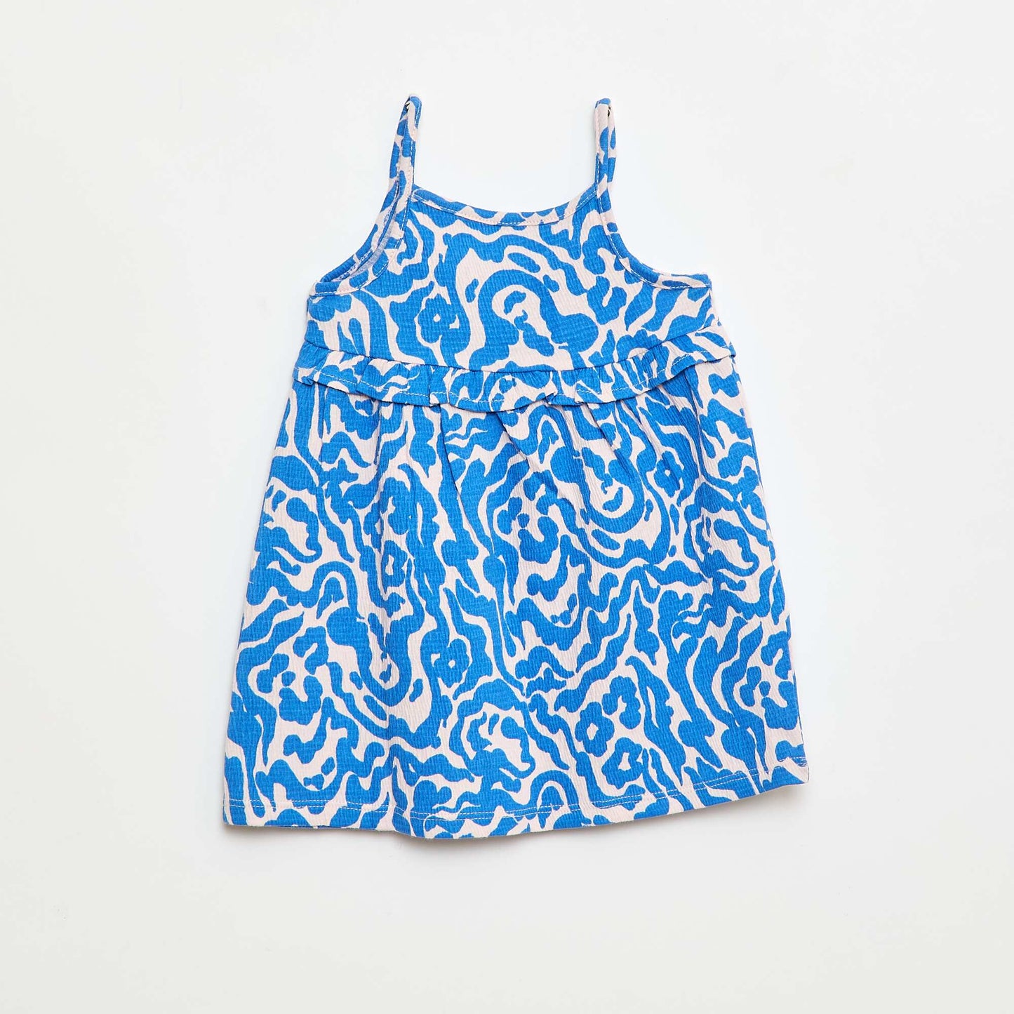 Robe casual à bretelles en coton BLEU