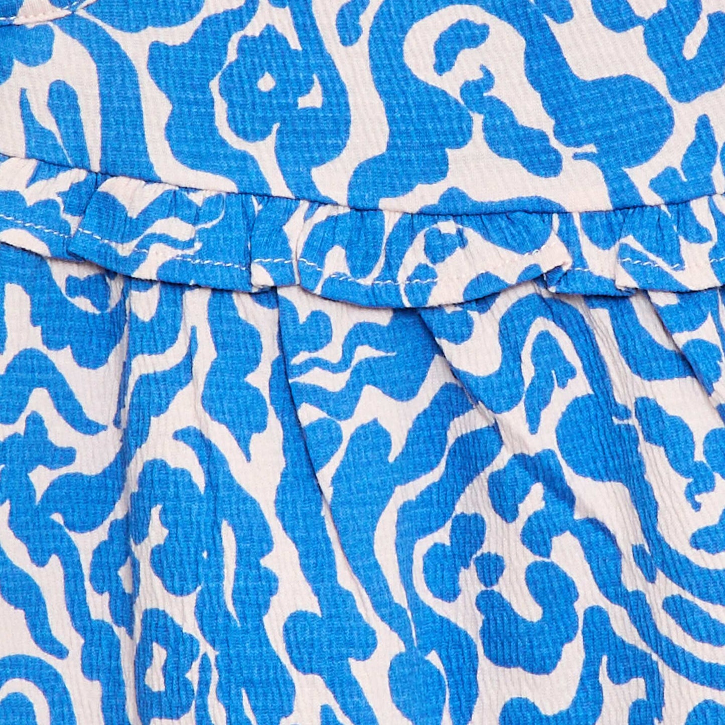 Robe casual à bretelles en coton BLEU