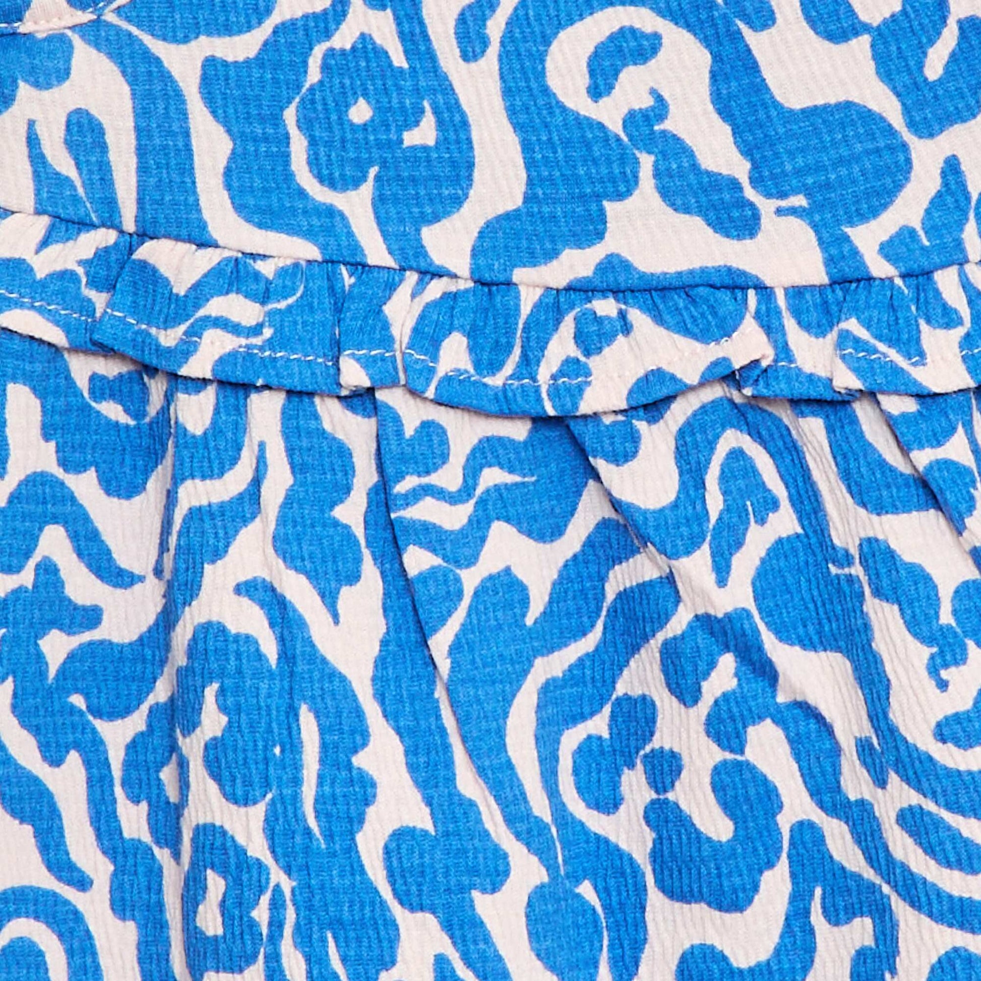 Robe casual à bretelles en coton BLEU