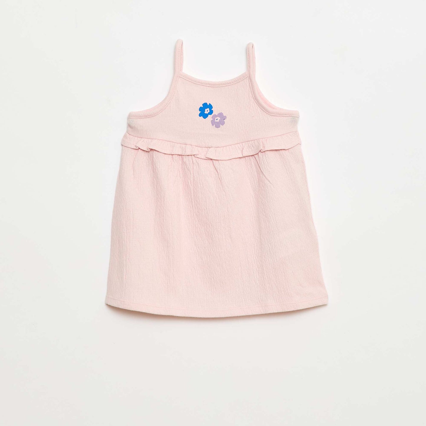 Robe casual à bretelles en coton ROSE