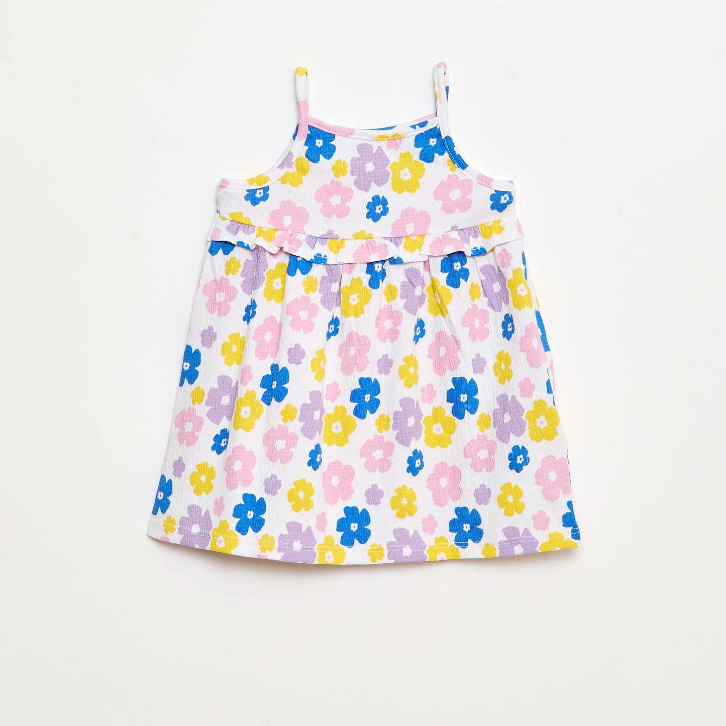 Robe casual à bretelles en coton BLANC