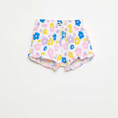 Short casual en coton BLANC