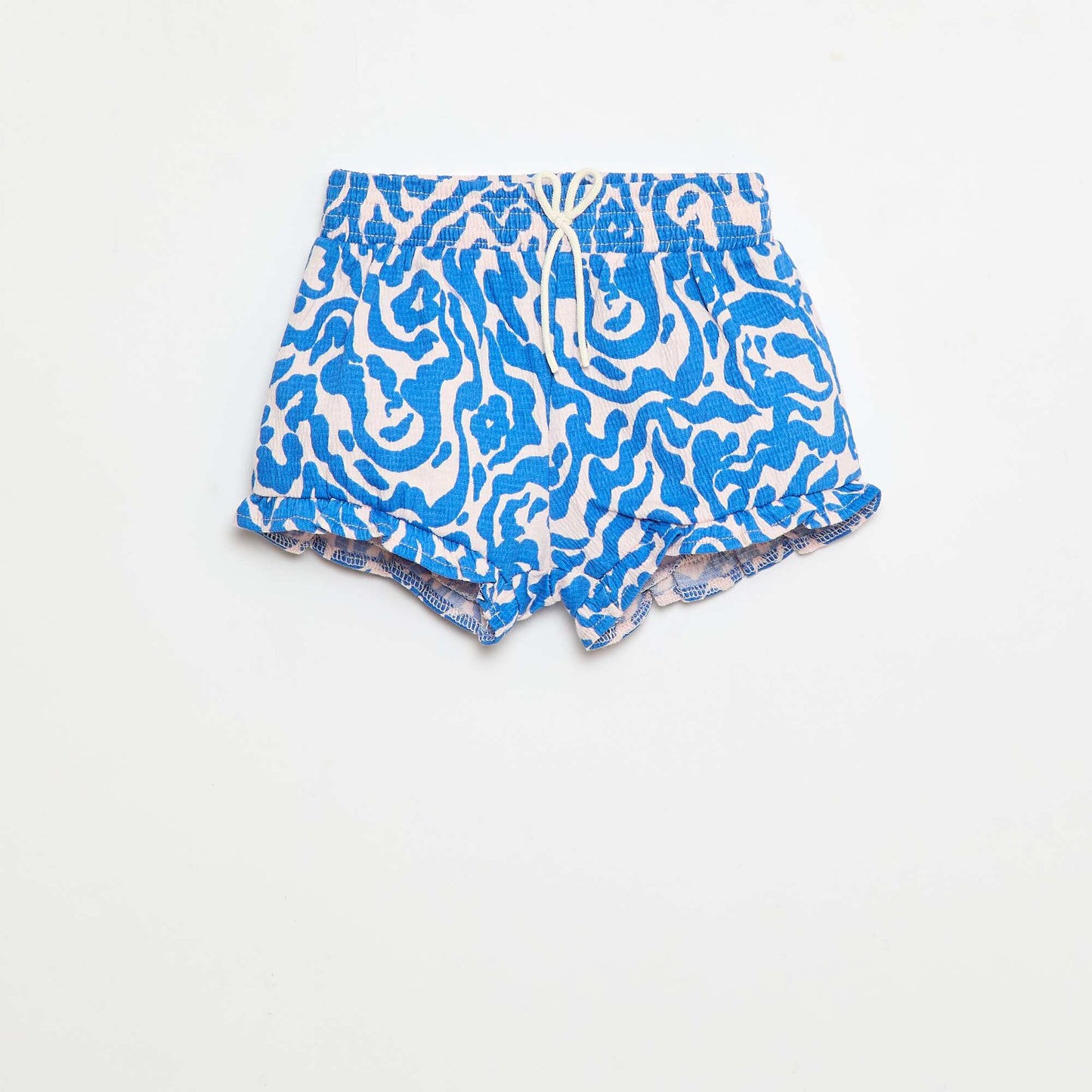 Short casual en coton BLEU