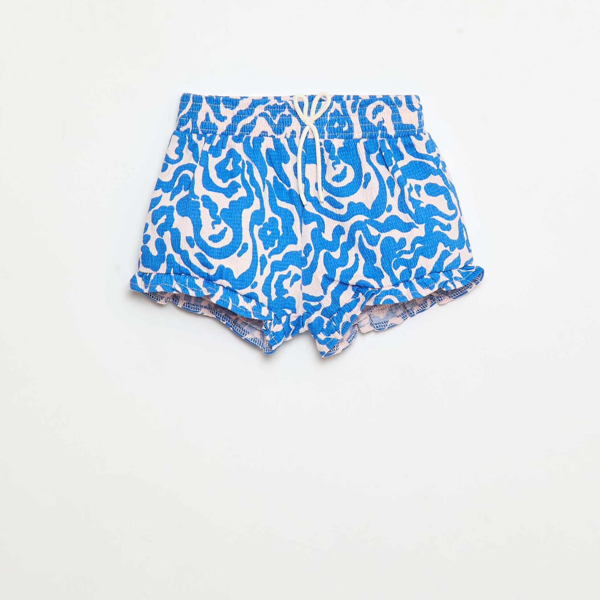 Short casual en coton BLEU